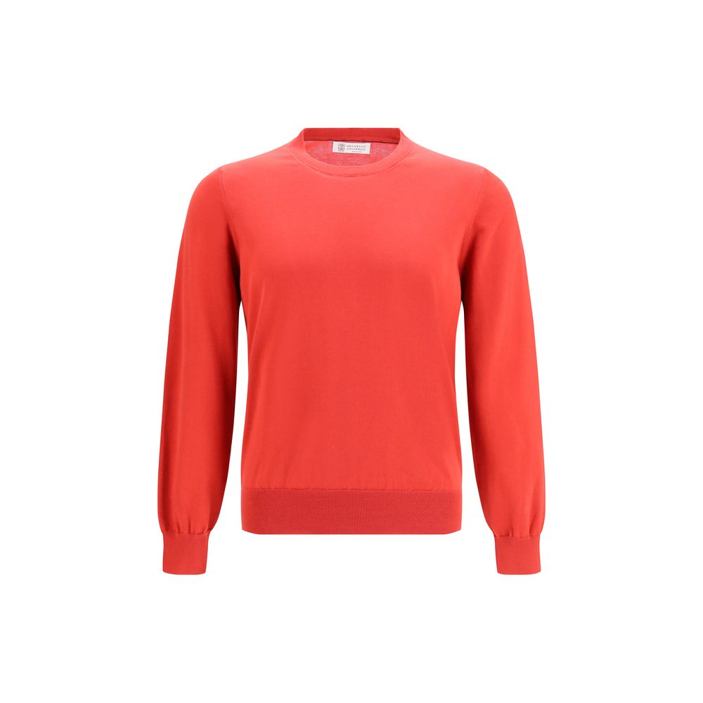 Brunello Cucinelli Red Cotton Men's Sweatshirt