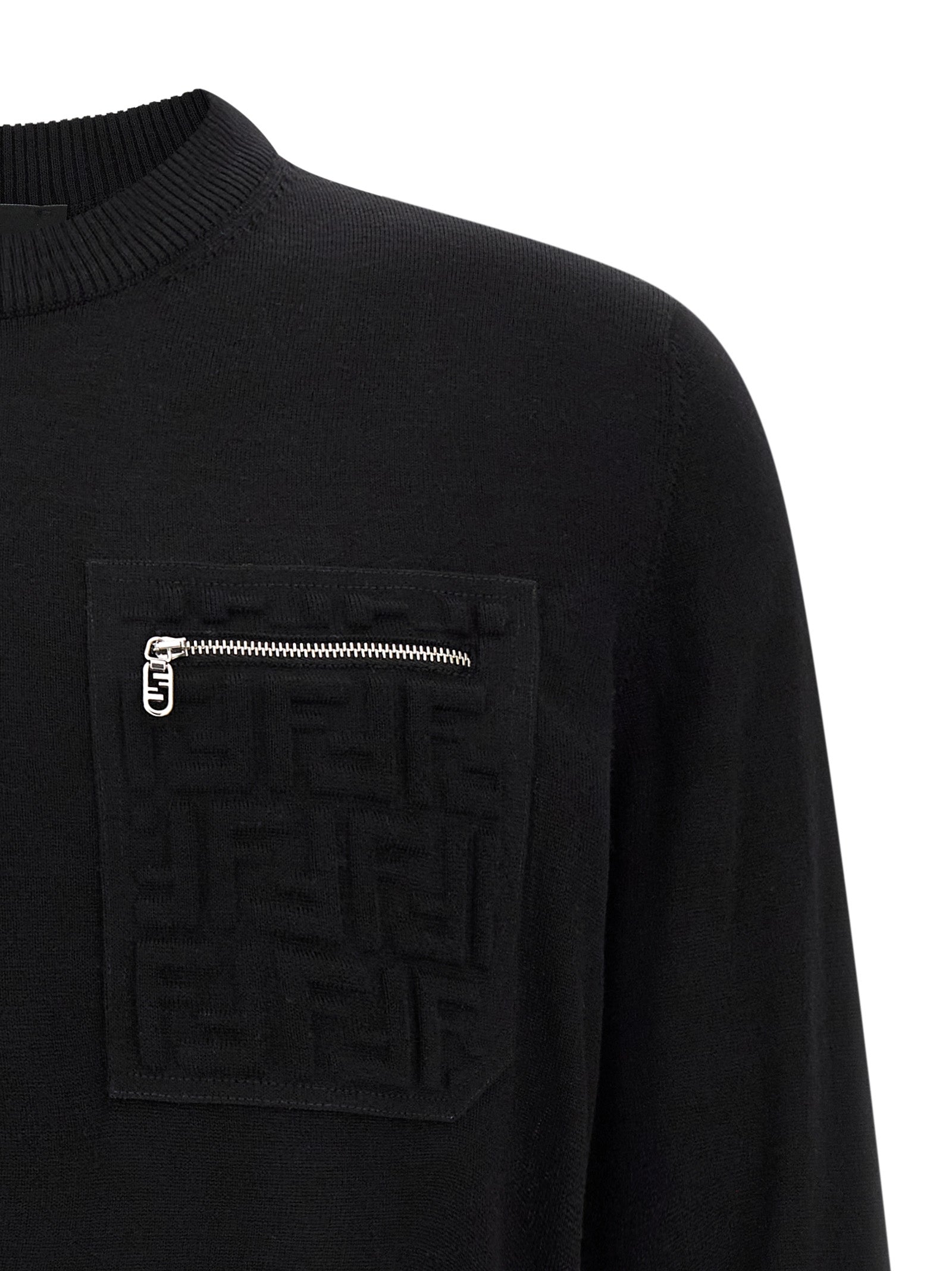 Fendi Black Virgin Wool Men's Cardigan