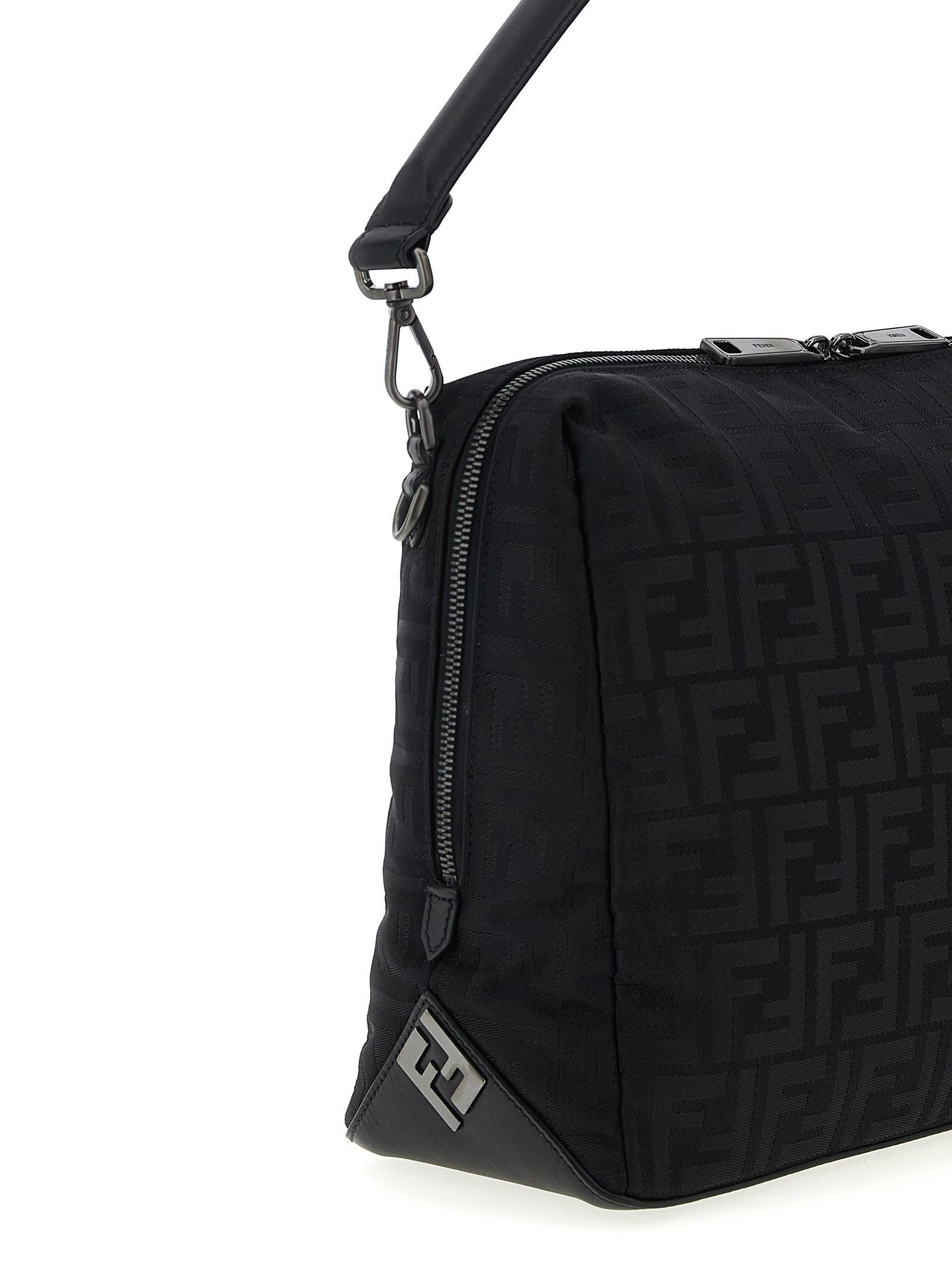 Fendi Black Polyamide Shoulder Men's Bag