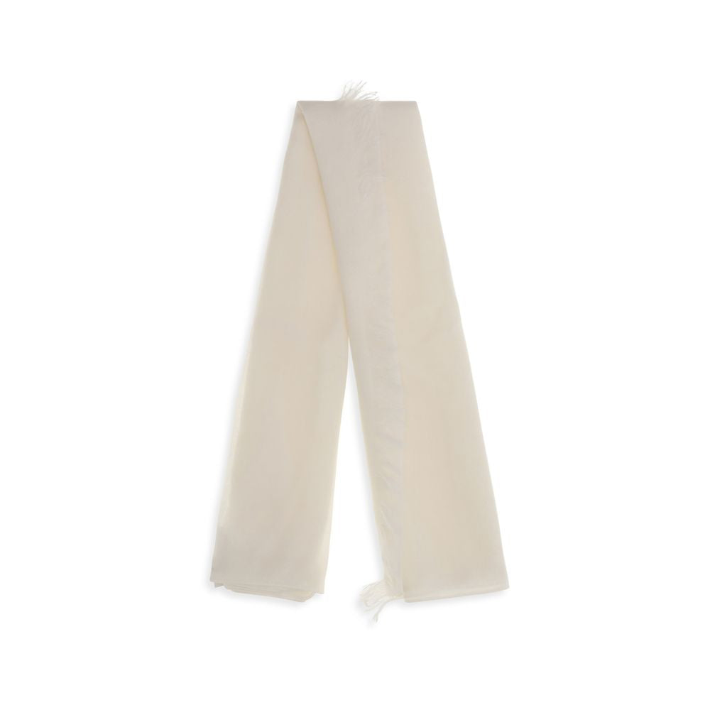 Brunello Cucinelli White Cashmere Women's Foulard