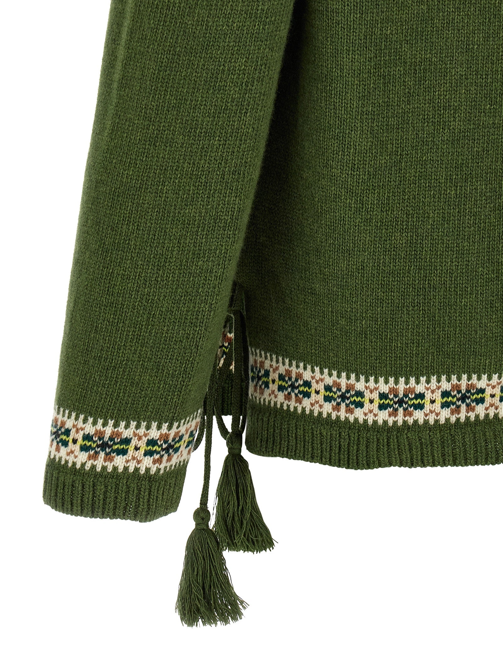 BODE Bicolor Virgin Wool Men's Cardigan