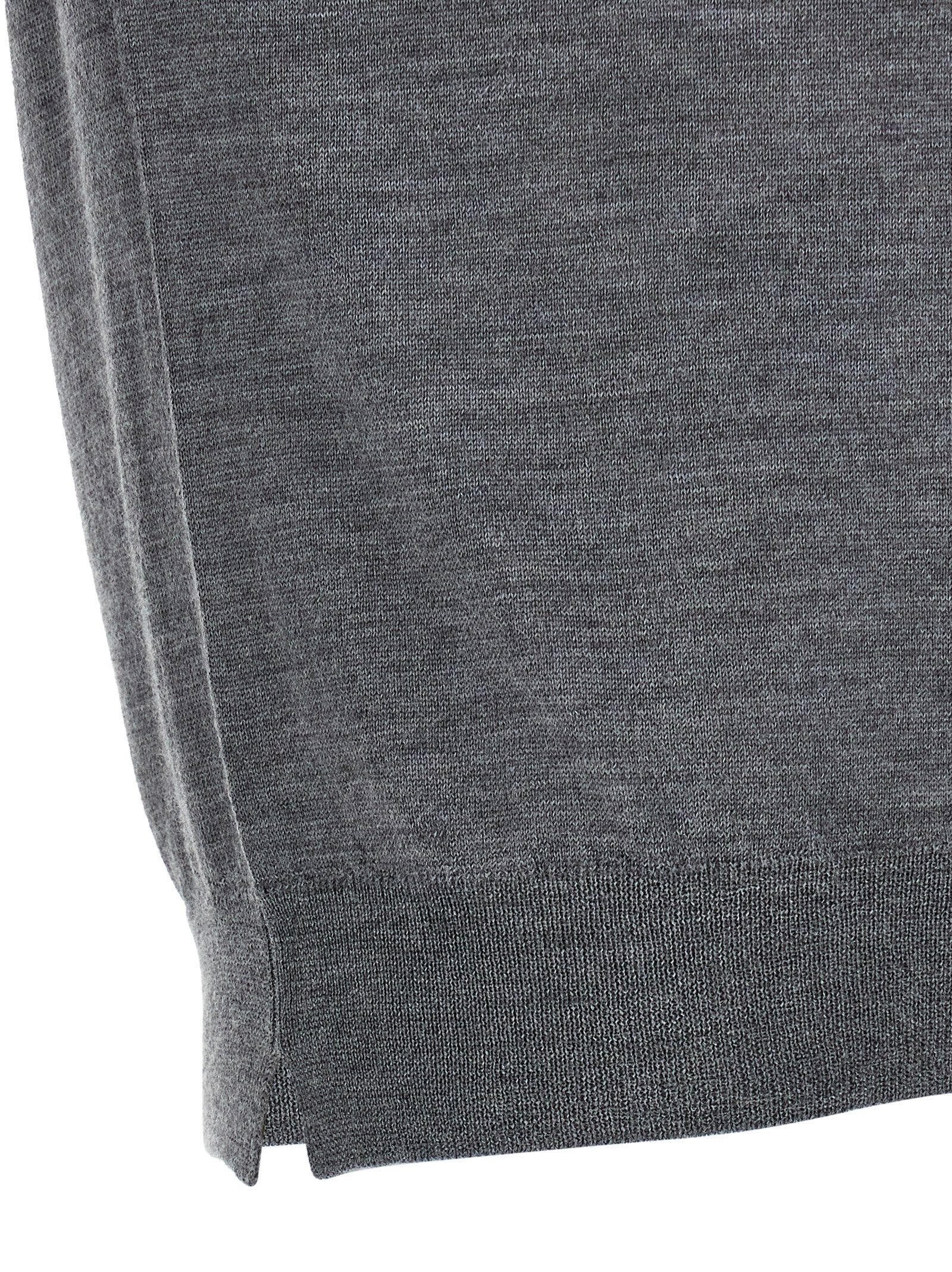 MA'RY'YA Gray Virgin Wool Men's Cardigan