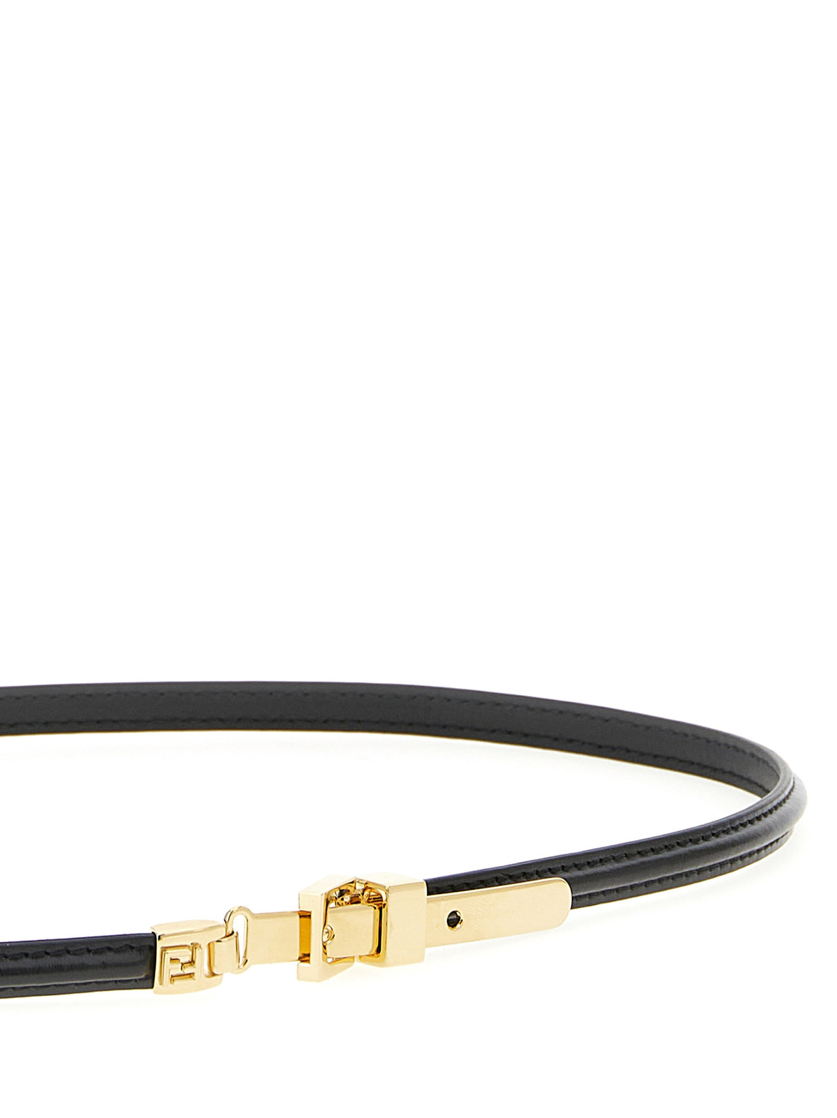 Fendi Black Calfskin Thin Women's Belt