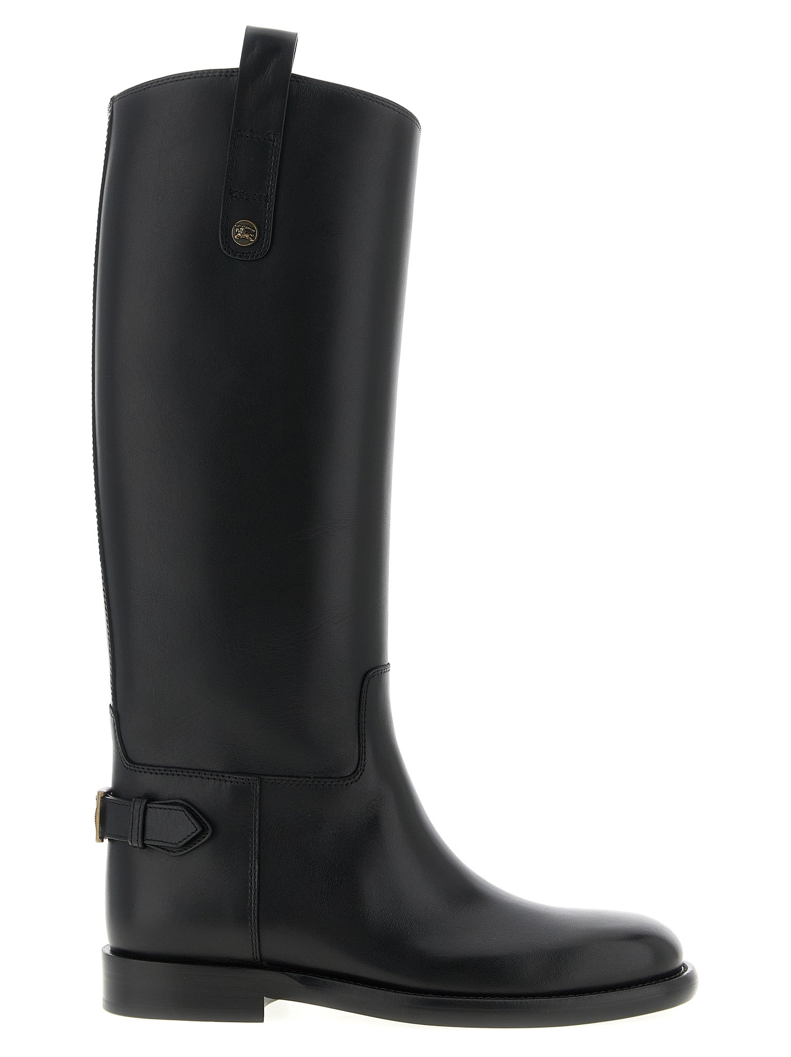 Burberry Black Calfskin Over The Women's Knee
