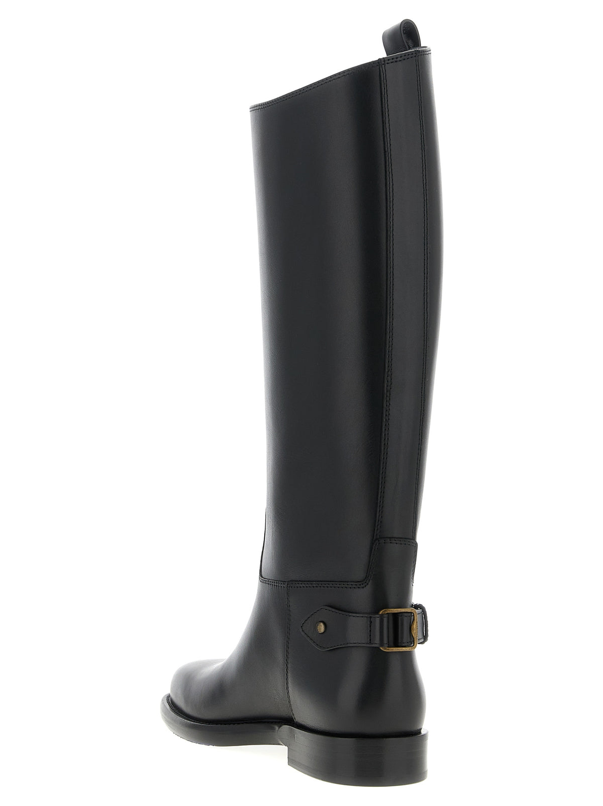 Burberry Black Calfskin Over The Women's Knee
