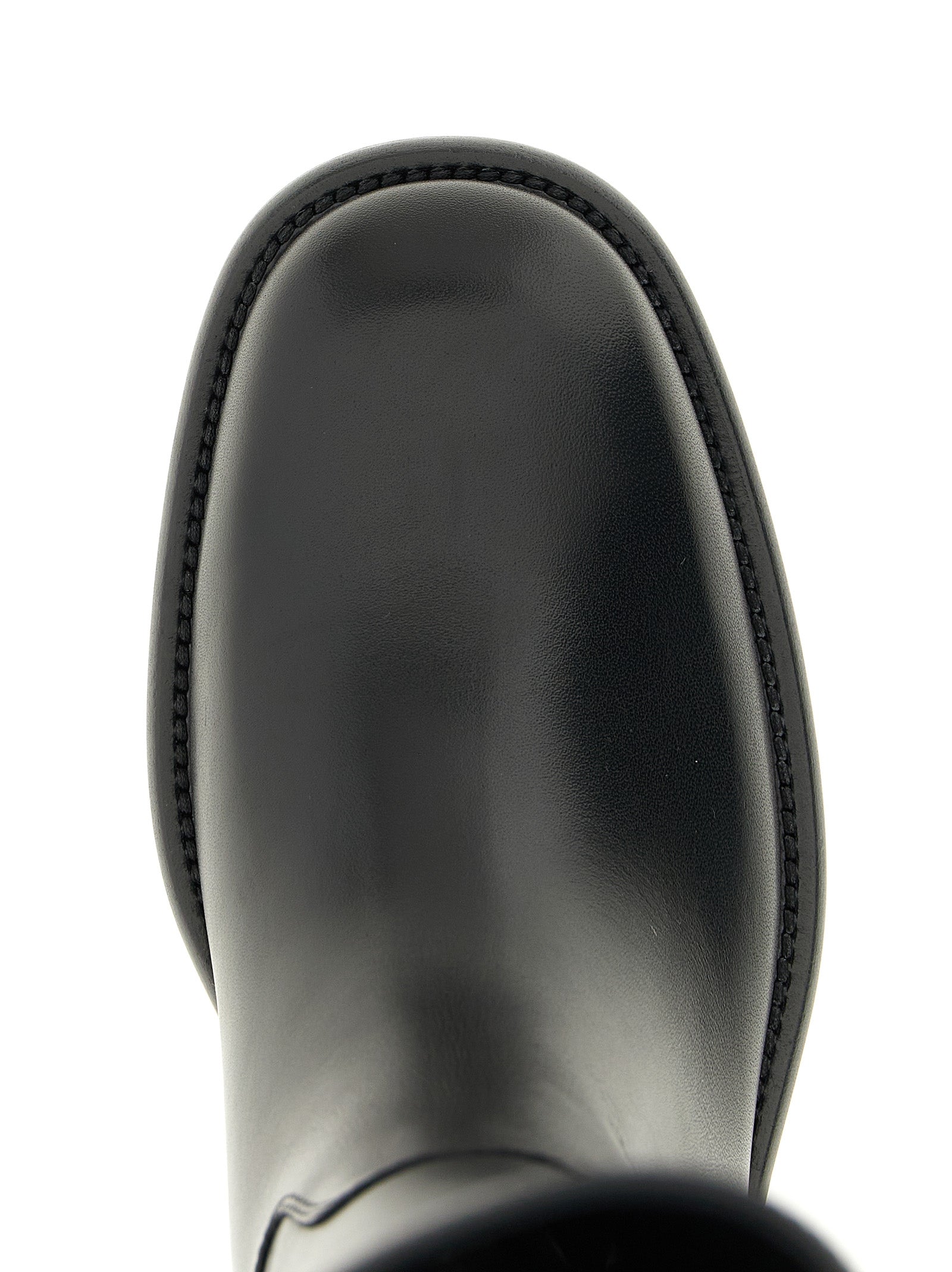 Burberry Black Calfskin Over The Women's Knee