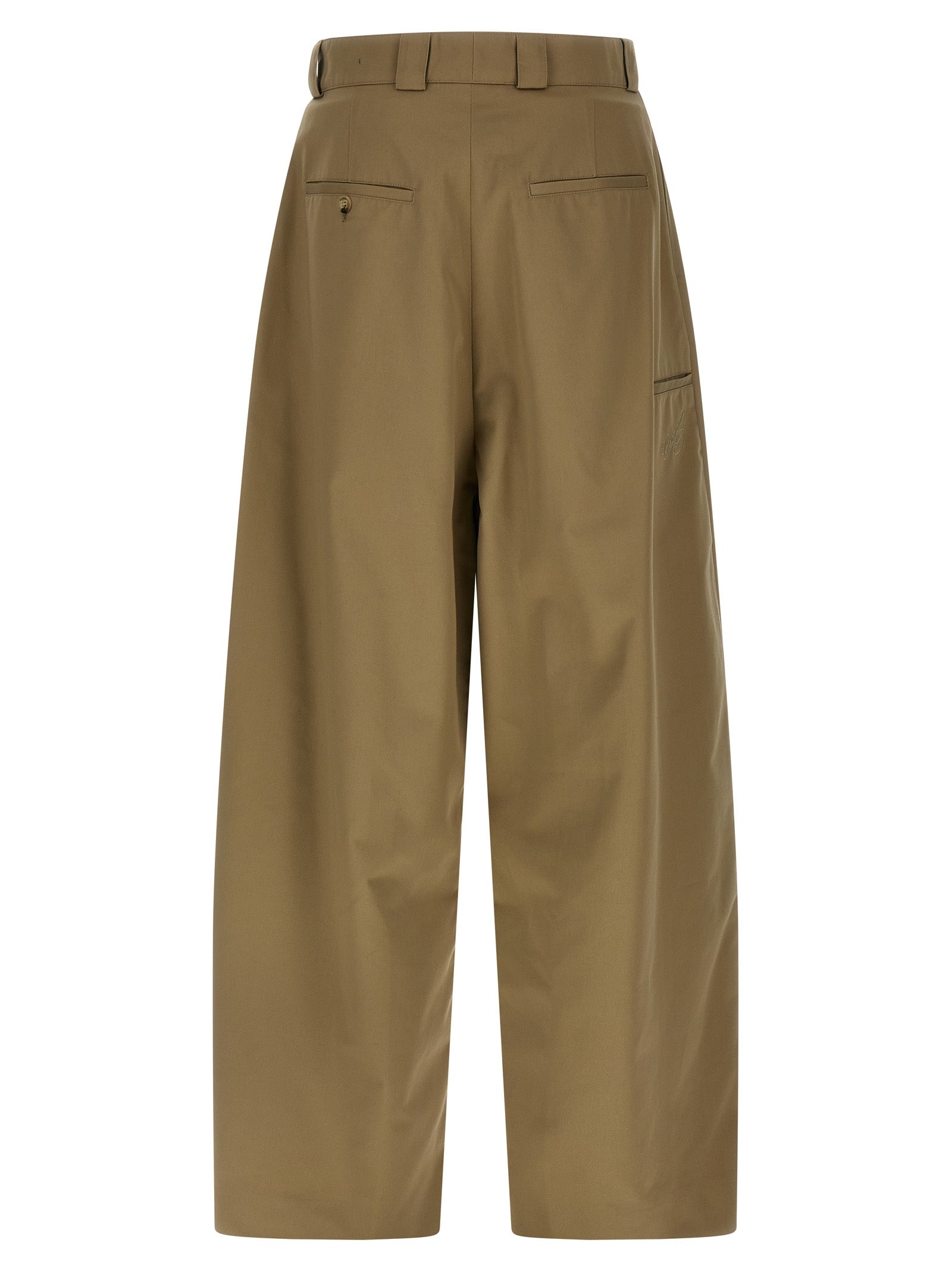WILLY CHAVARRIA Beige Polyester Chino Men's Pants