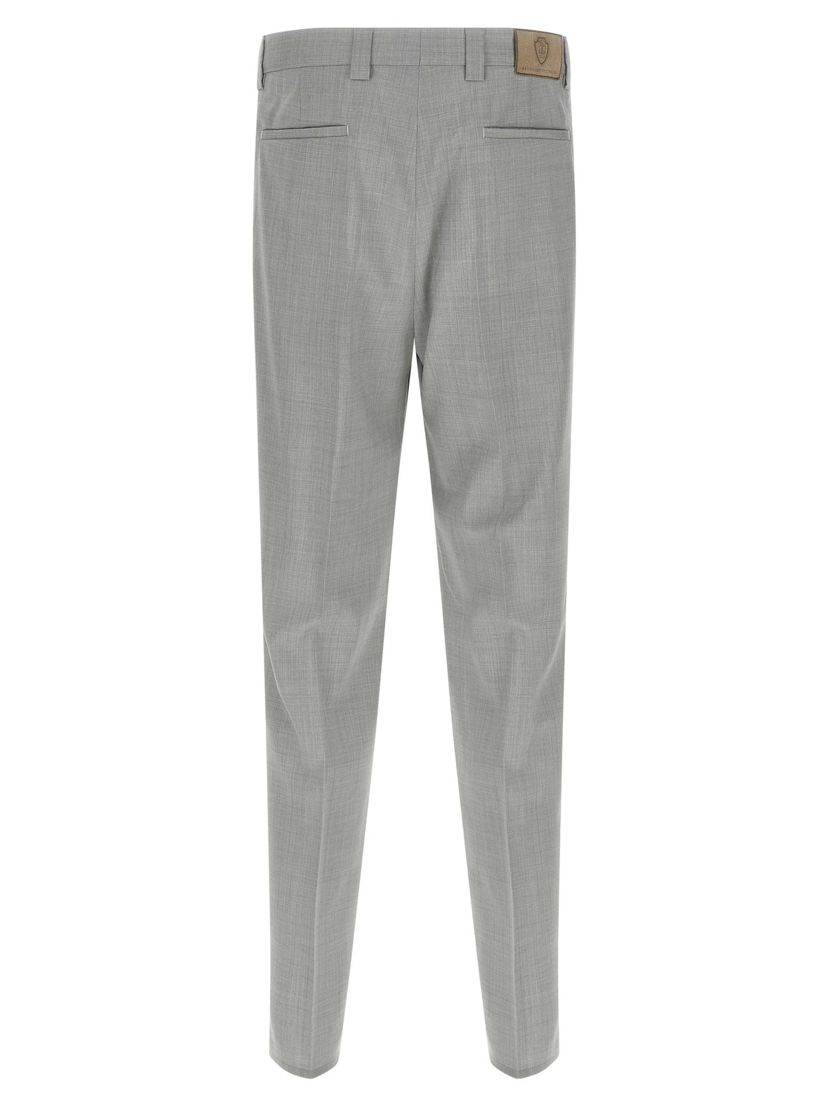 Brunello Cucinelli Gray Virgin Wool Dress Men's Pants