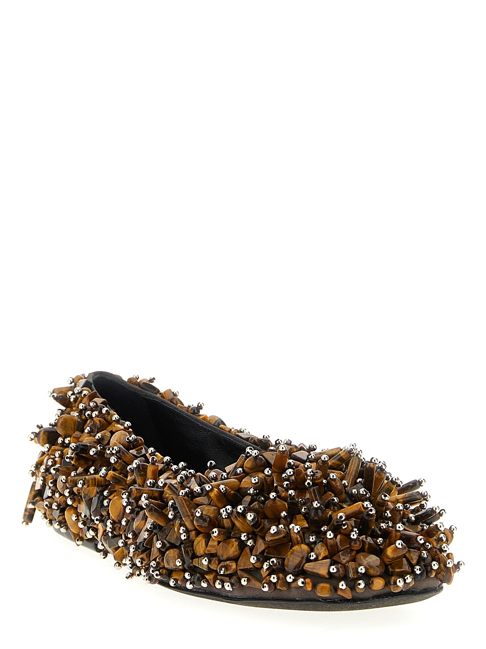 Dries Van Noten Brown Viscose Ballet Women's Flats
