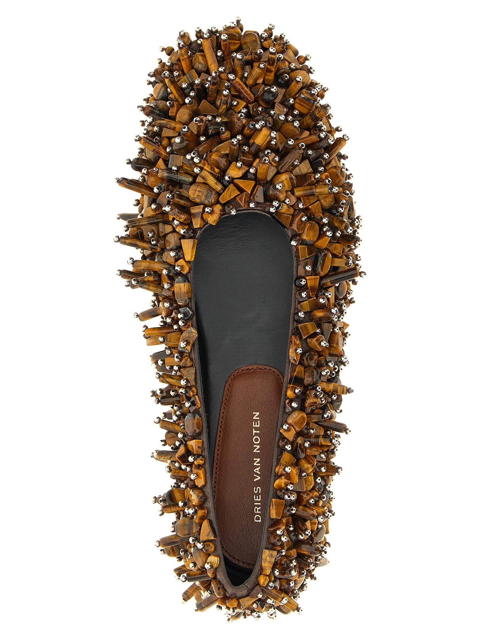 Dries Van Noten Brown Viscose Ballet Women's Flats