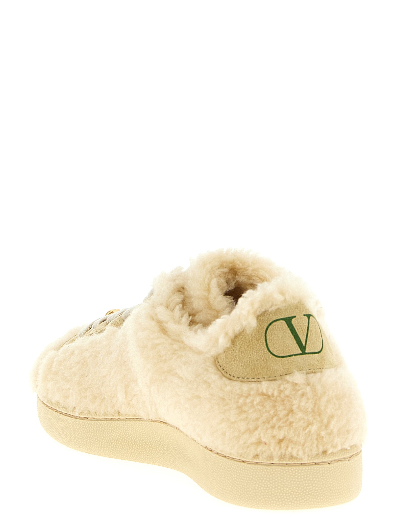 Valentino Garavani Beige Wool Women's Sneakers