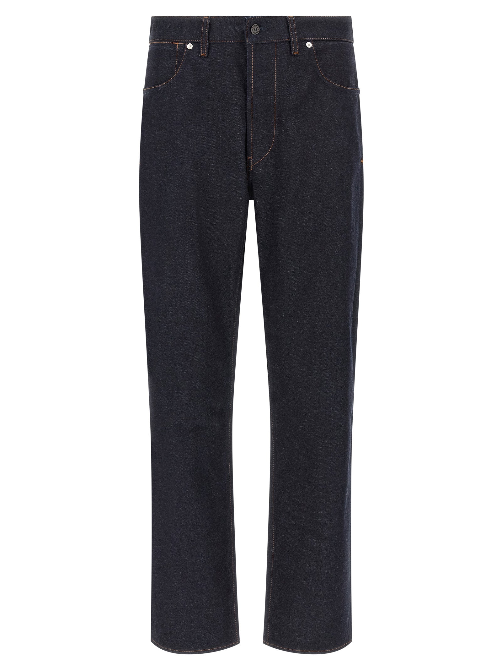 Stone Island Blue Cotton Straight-Leg Men's Jeans