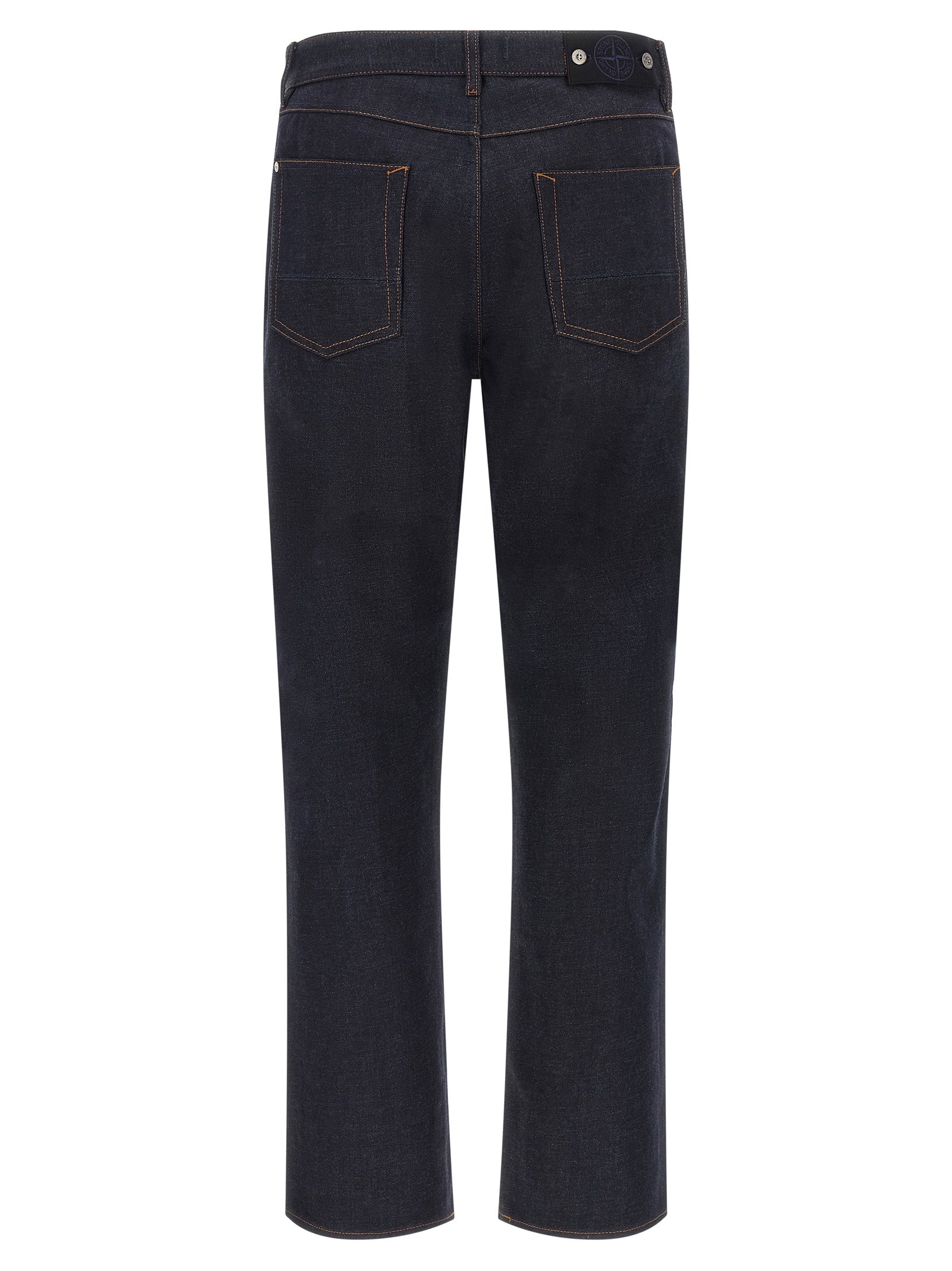 Stone Island Blue Cotton Straight-Leg Men's Jeans