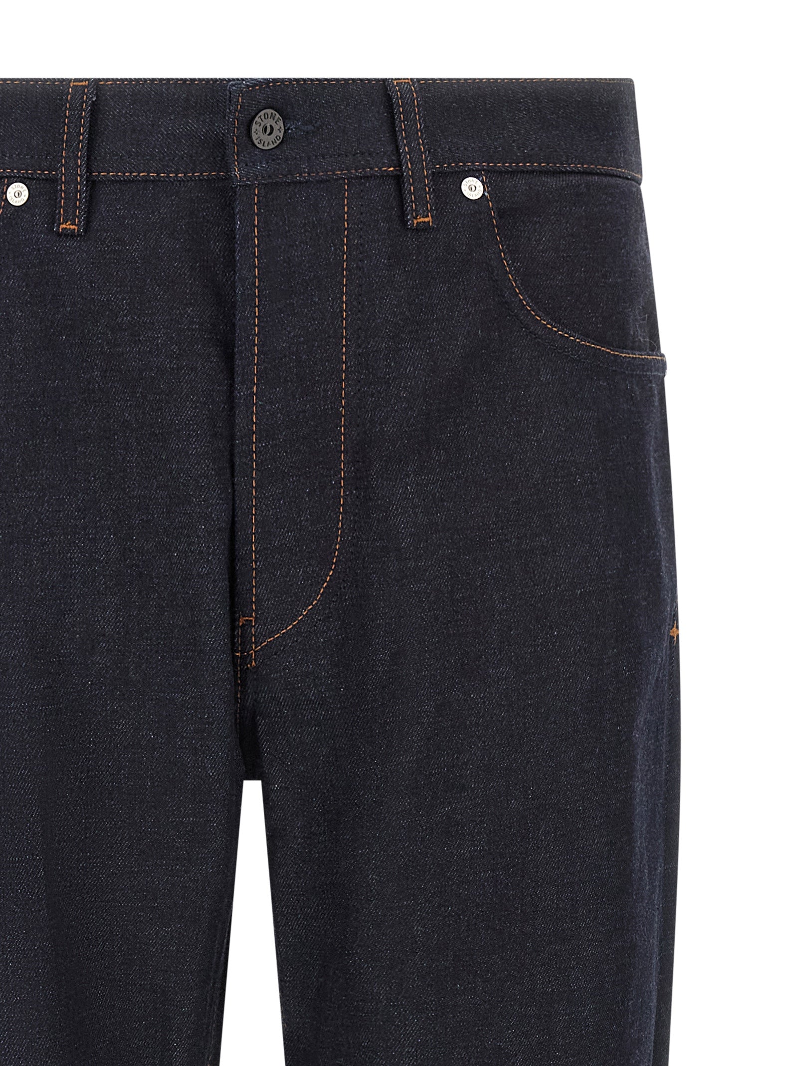 Stone Island Blue Cotton Straight-Leg Men's Jeans
