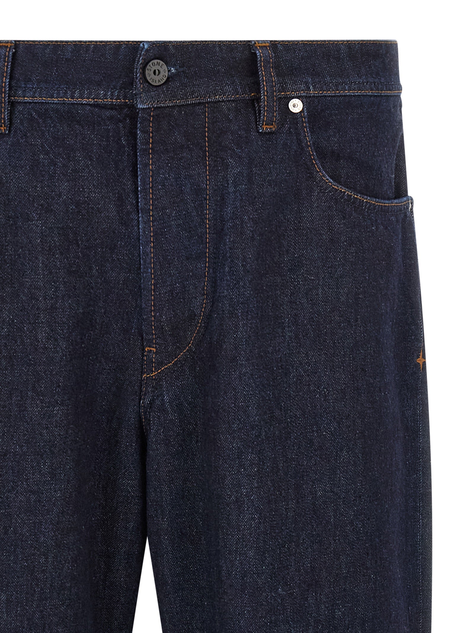 Stone Island Blue Cotton Straight-Leg Men's Jeans
