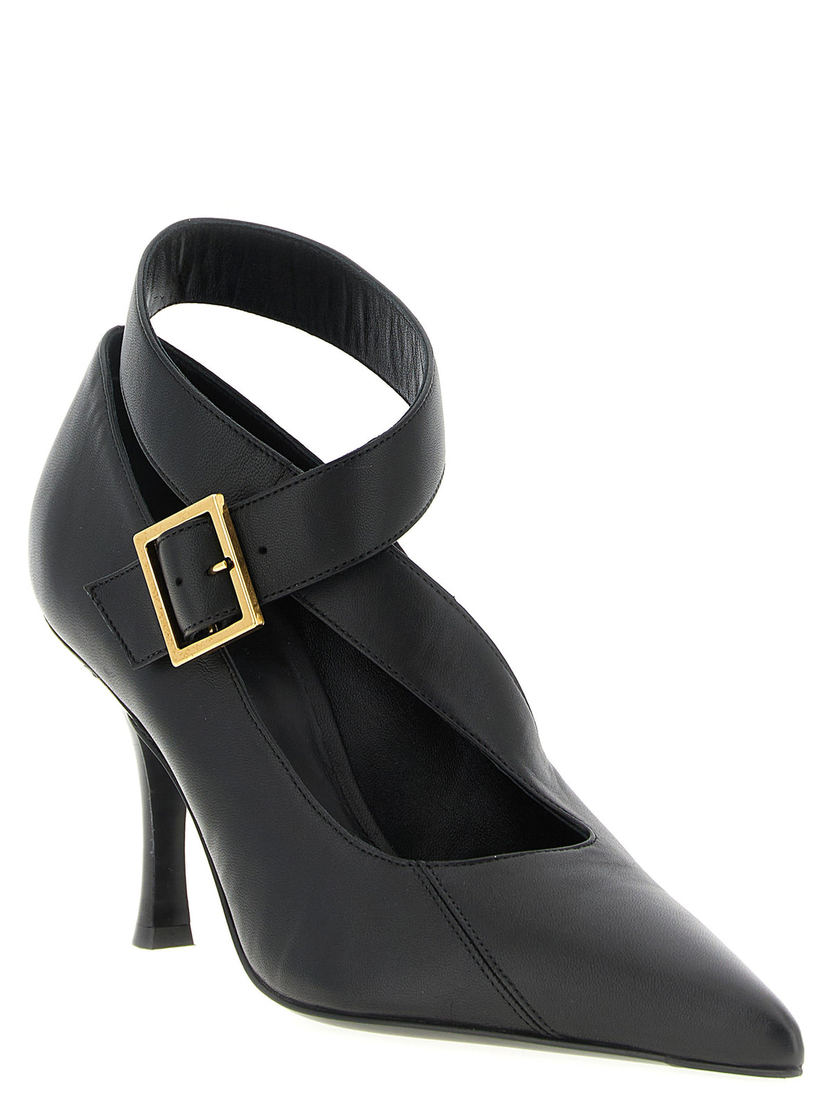 Khaite Black Lamb Leather High Heel Women's Pumps