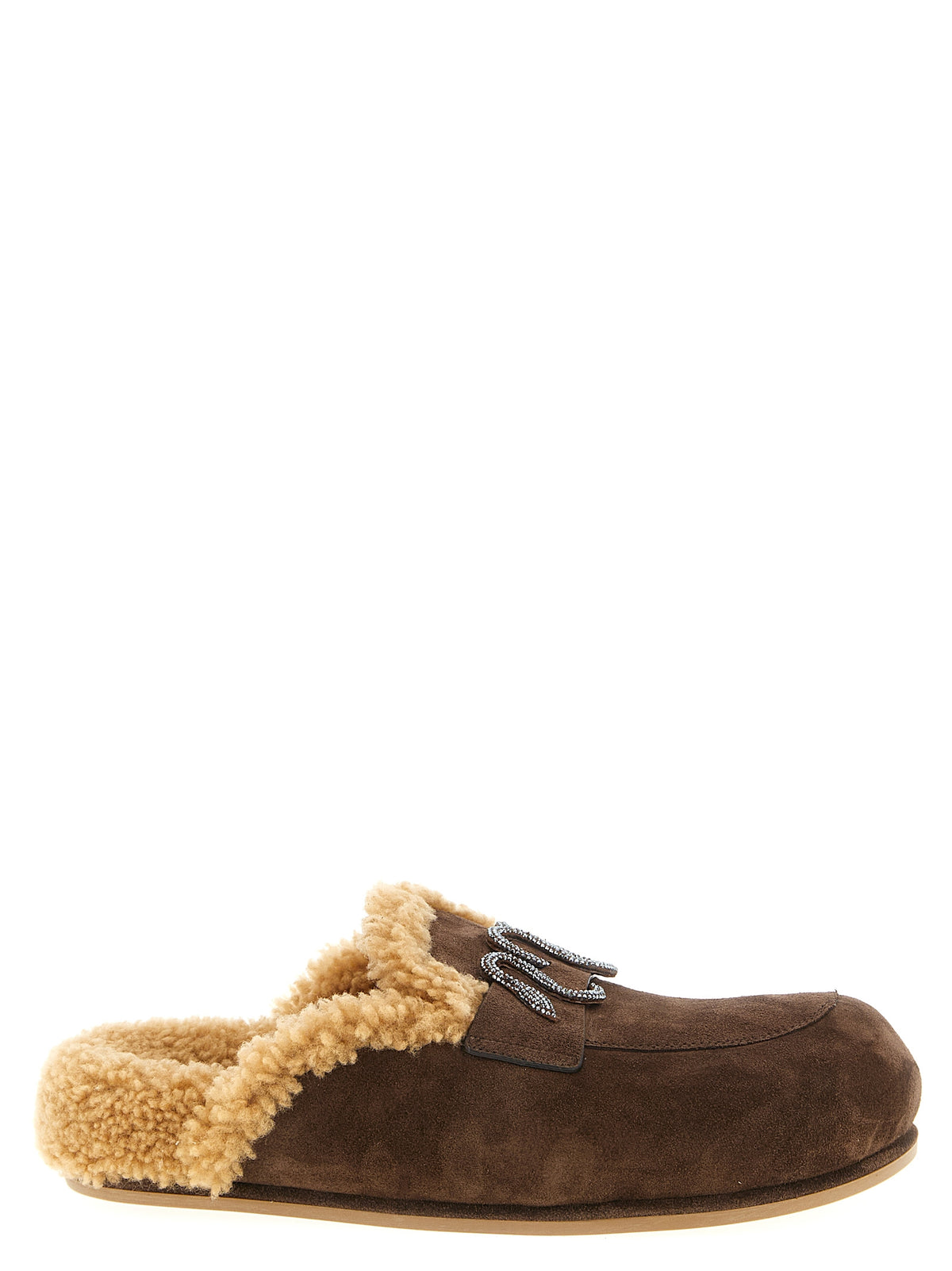 RENE CAOVILLA Brown Calfskin Women's Slides