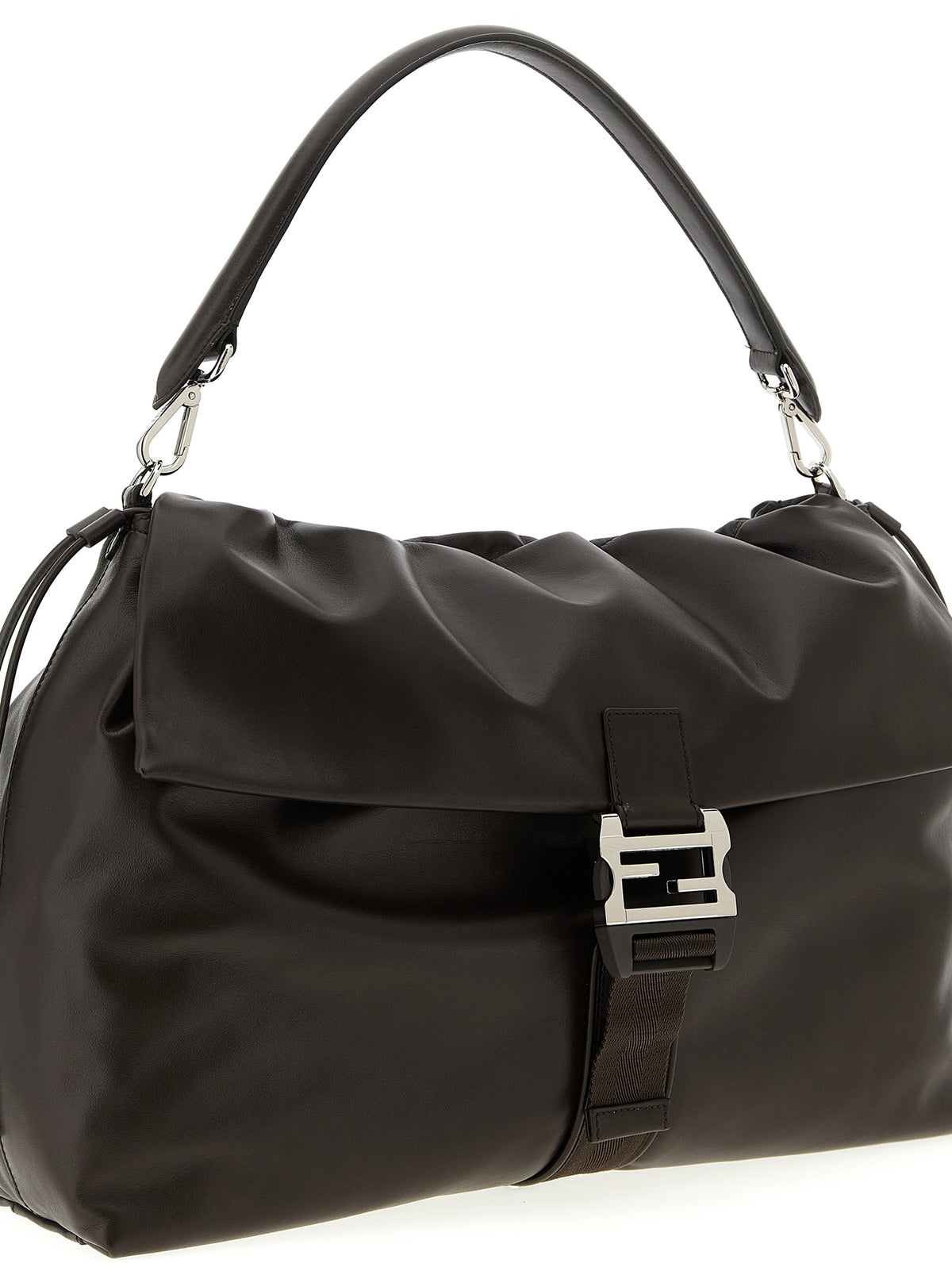 Fendi Brown Calfskin Men's Handbag