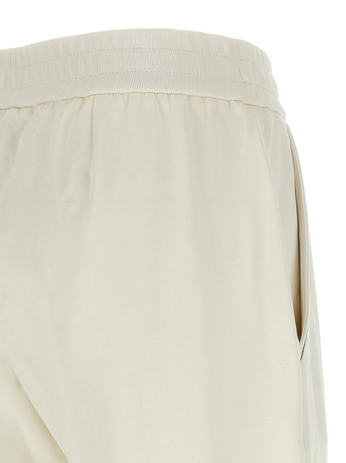Brunello Cucinelli White Cotton Joggers (Workout Women's Pants)