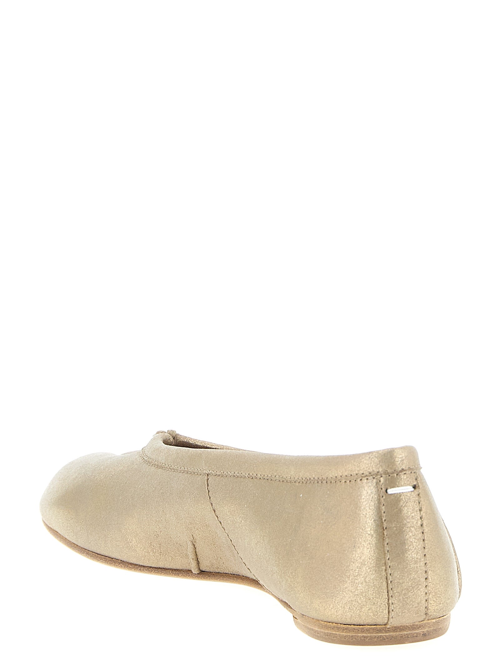 Maison Margiela Gold Cashmere Ballet Women's Flats