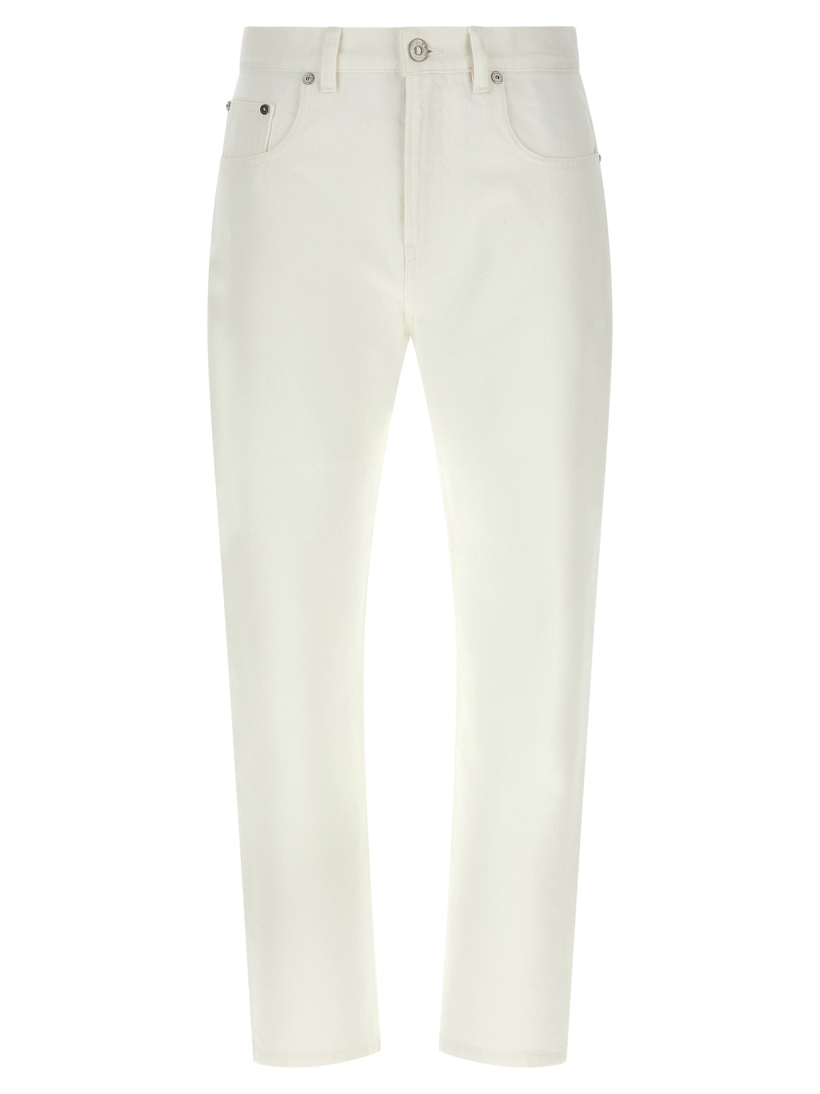 Victoria Beckham White Cotton High-Waisted Women's Jean