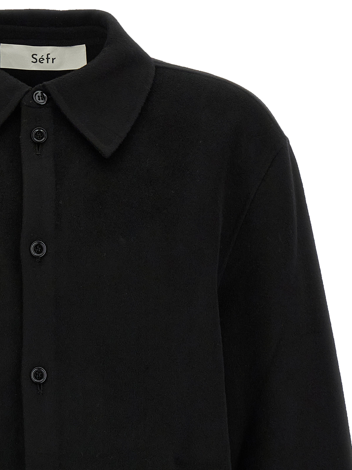 SÉFR Black Wool Men's Blouse