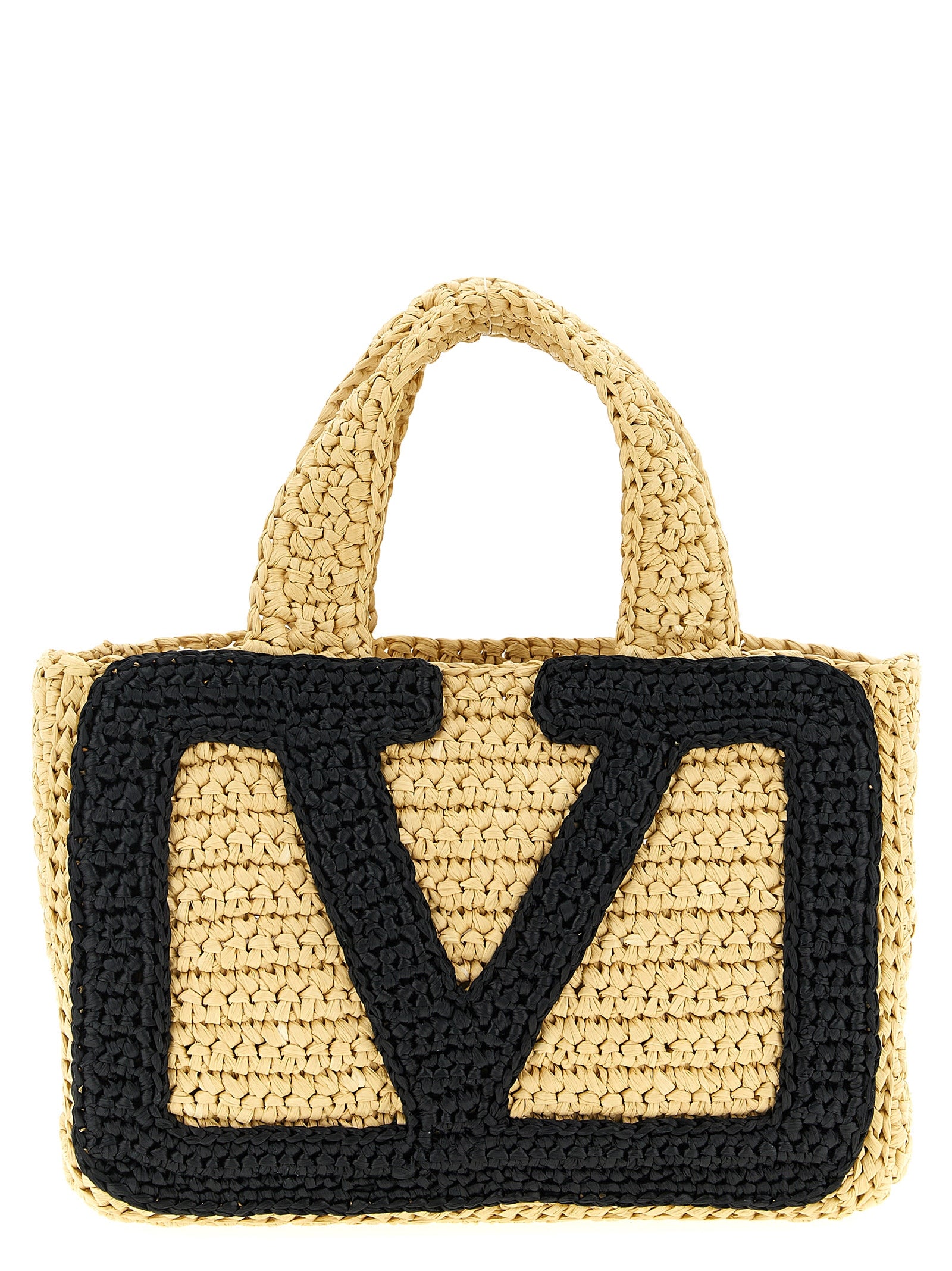 Valentino Garavani Black Viscose Tote Women's Bag