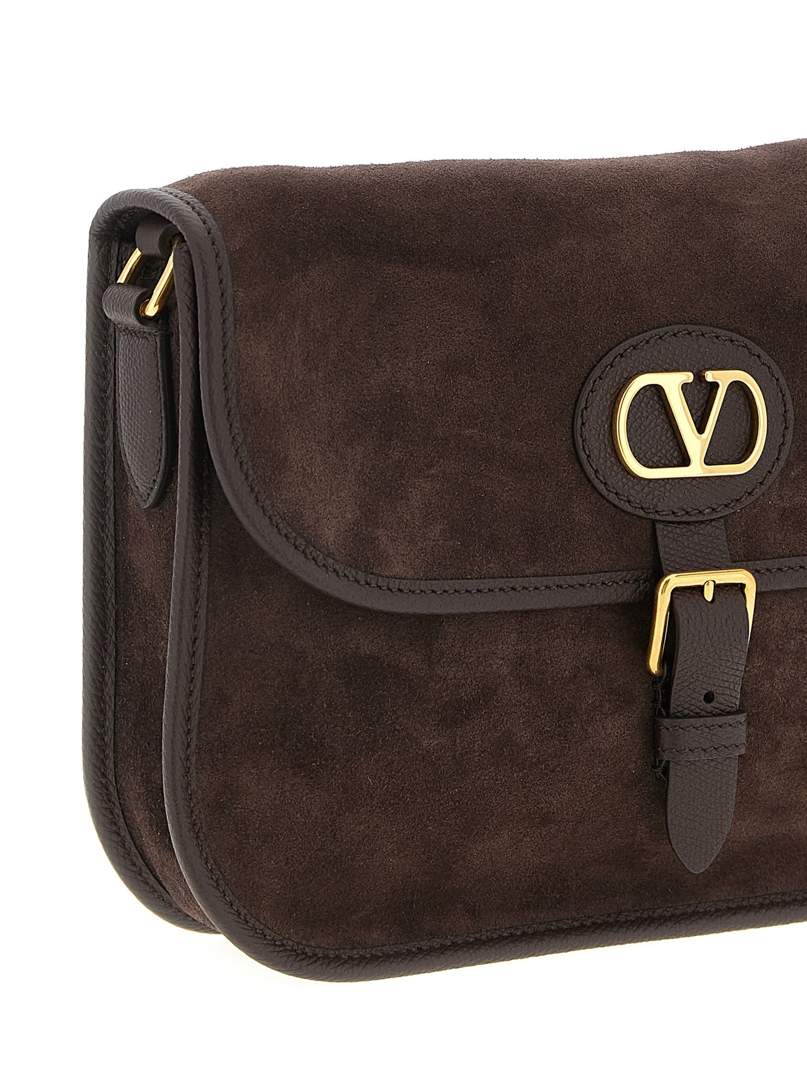 Valentino Garavani Brown Cowhide Crossbody Men's Bag