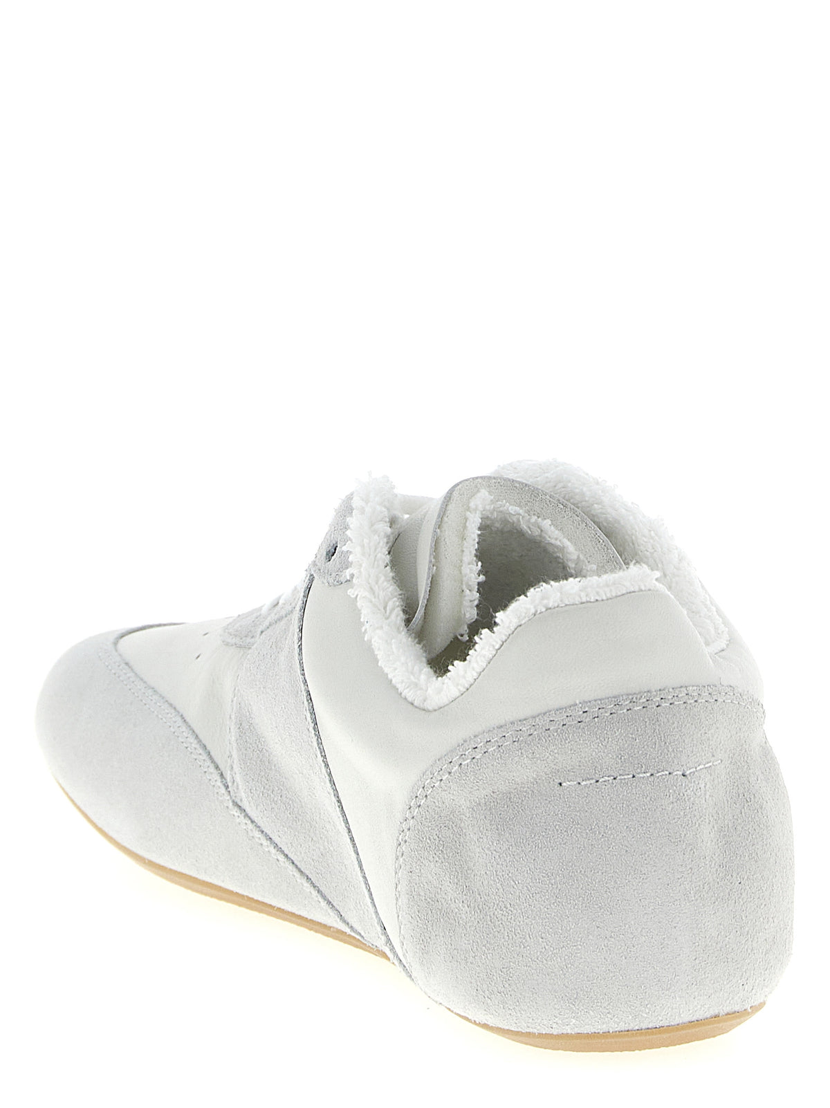 MM6 Maison Margiela White Calfskin Athletic Men's Sneakers