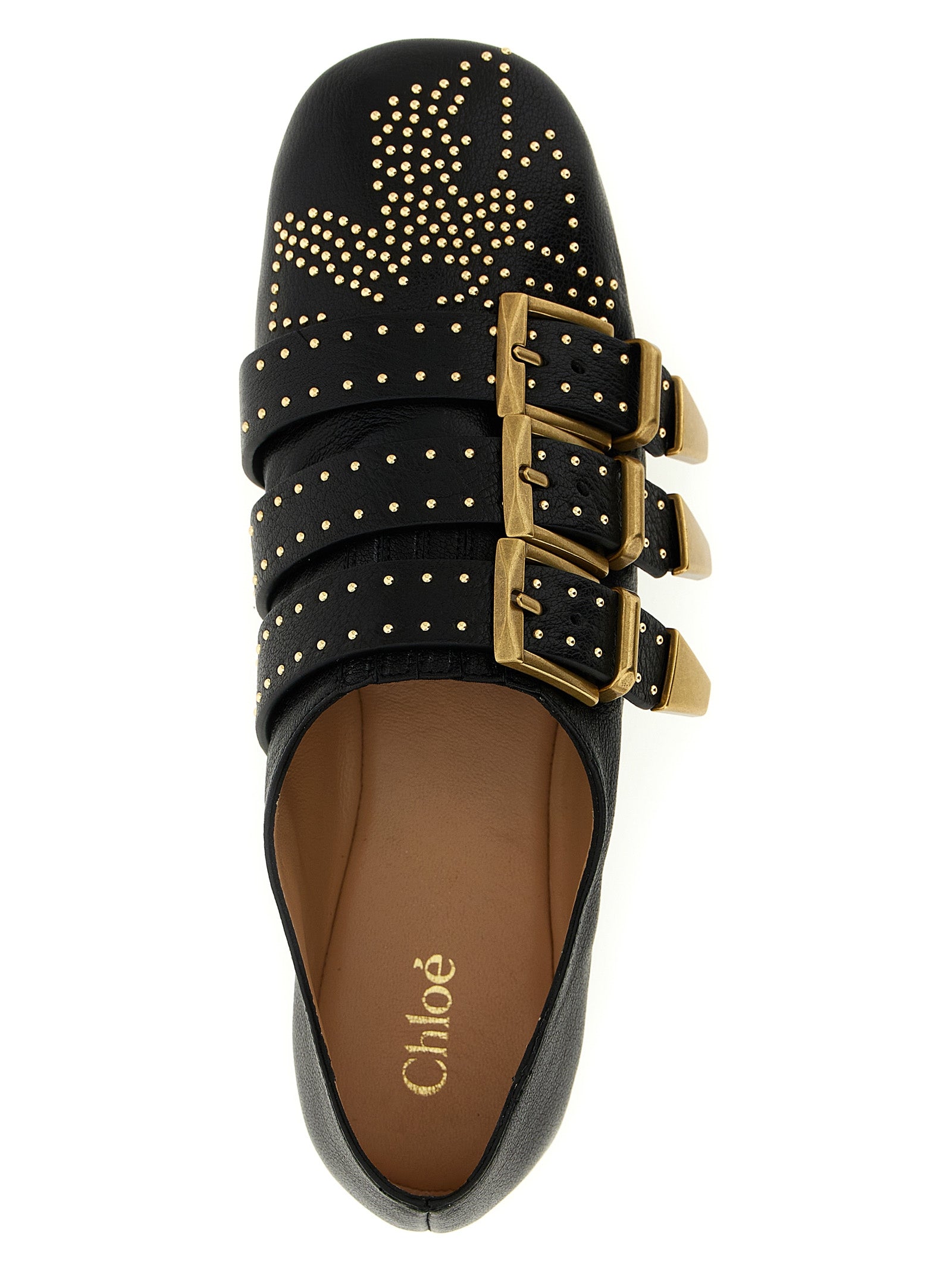 Chloé Black Lamb Leather Ballet Women's Flats