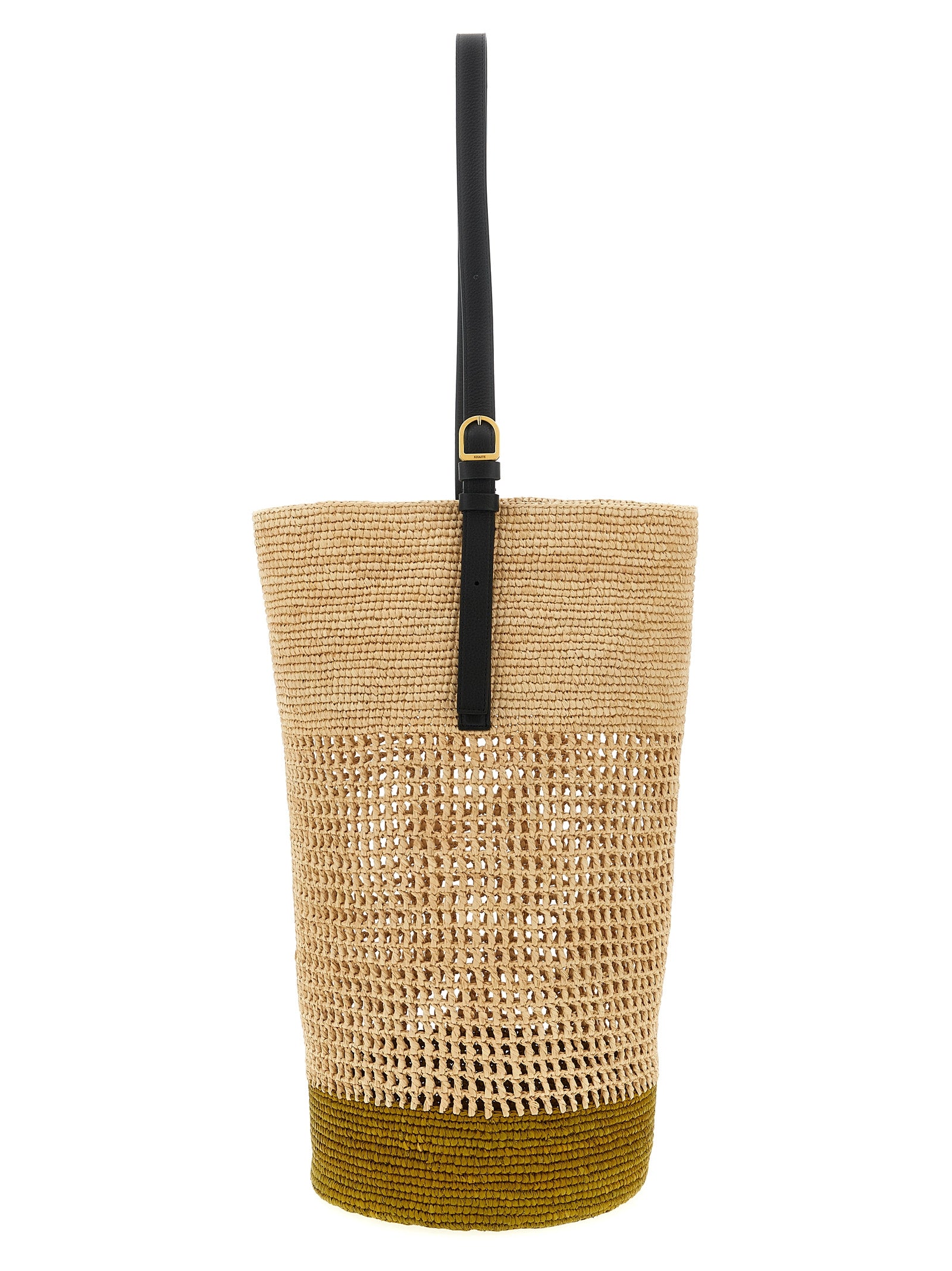 Khaite Beige Sisal Shoulder Women's Bag