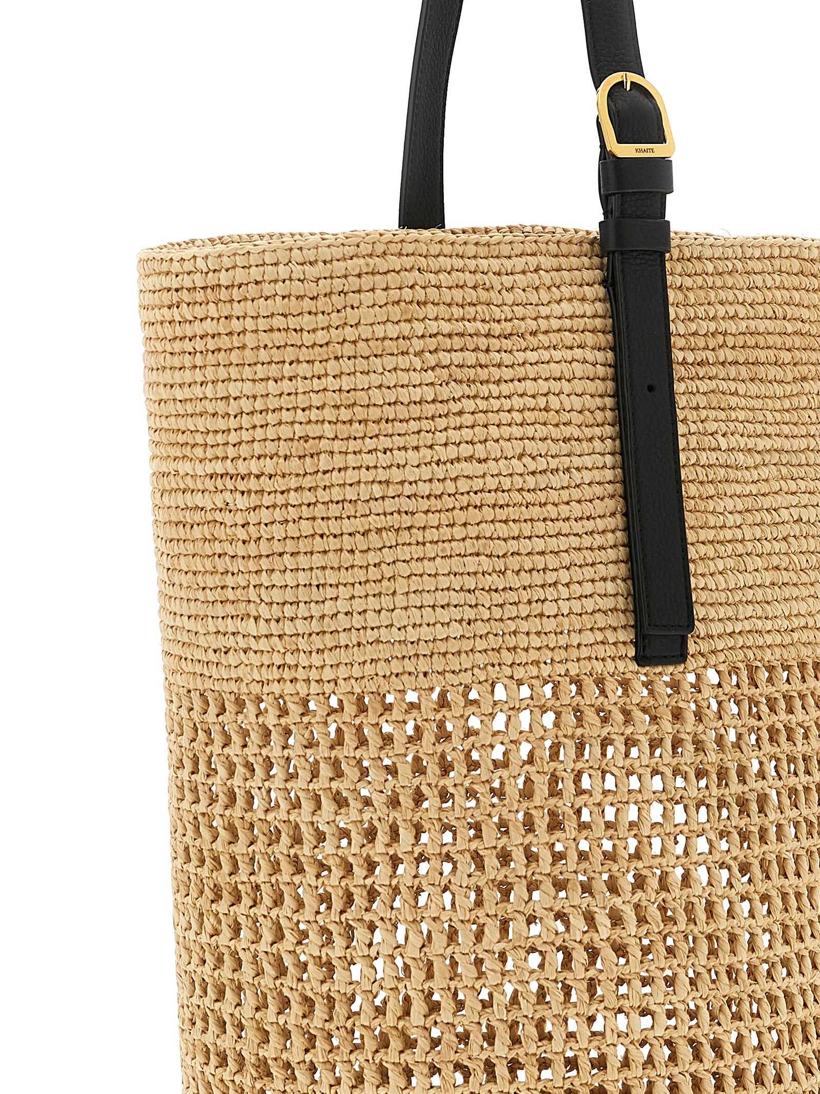 Khaite Beige Sisal Shoulder Women's Bag