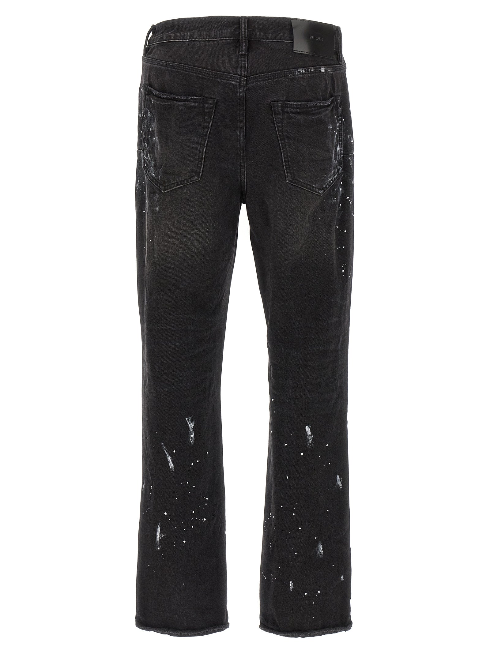 PURPLE Black Cotton Straight-Leg Men's Jeans