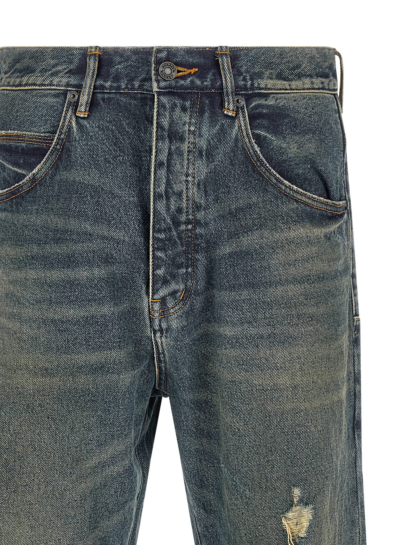 PURPLE Blue Cotton Jeans Men's Denim