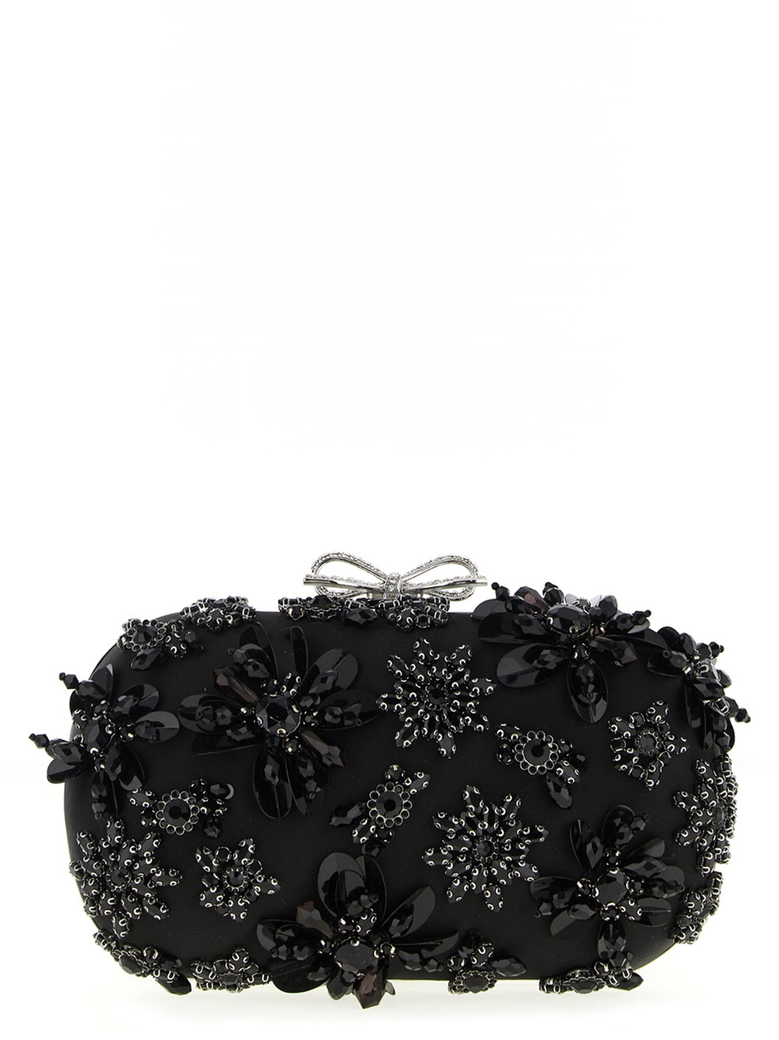 Self-Portrait Black Polyester Clutch Women's Bag