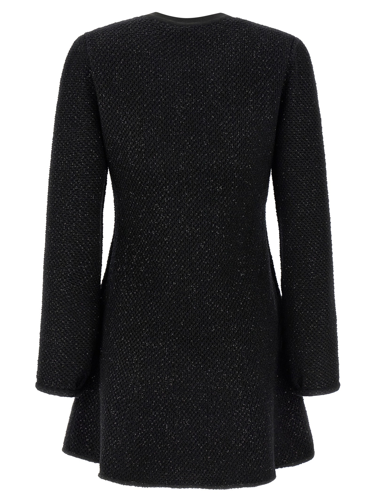 Self-Portrait Black Cotton Short Women's Dress