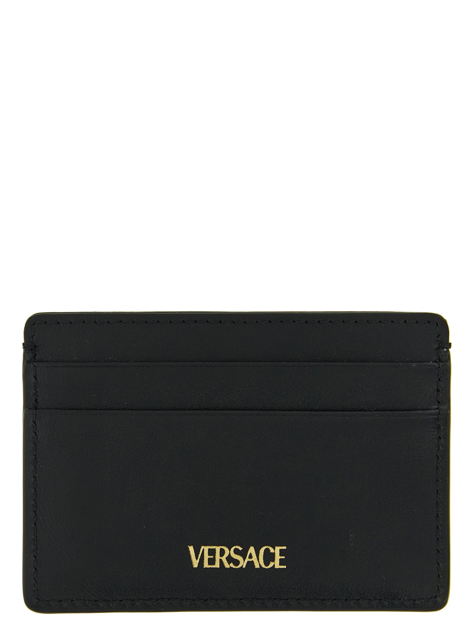 Versace Black Calfskin Men's Cardholder