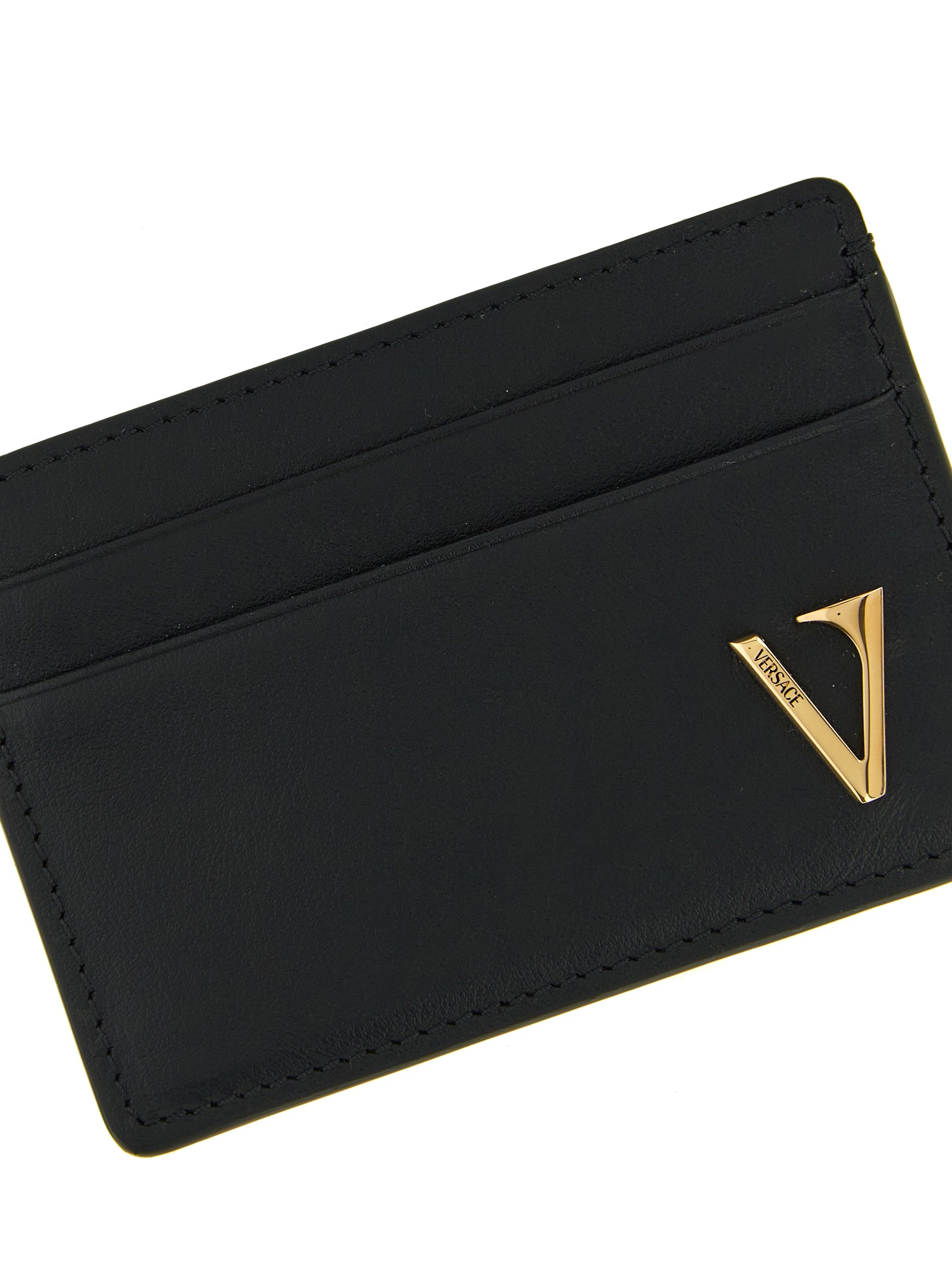 Versace Black Calfskin Men's Cardholder