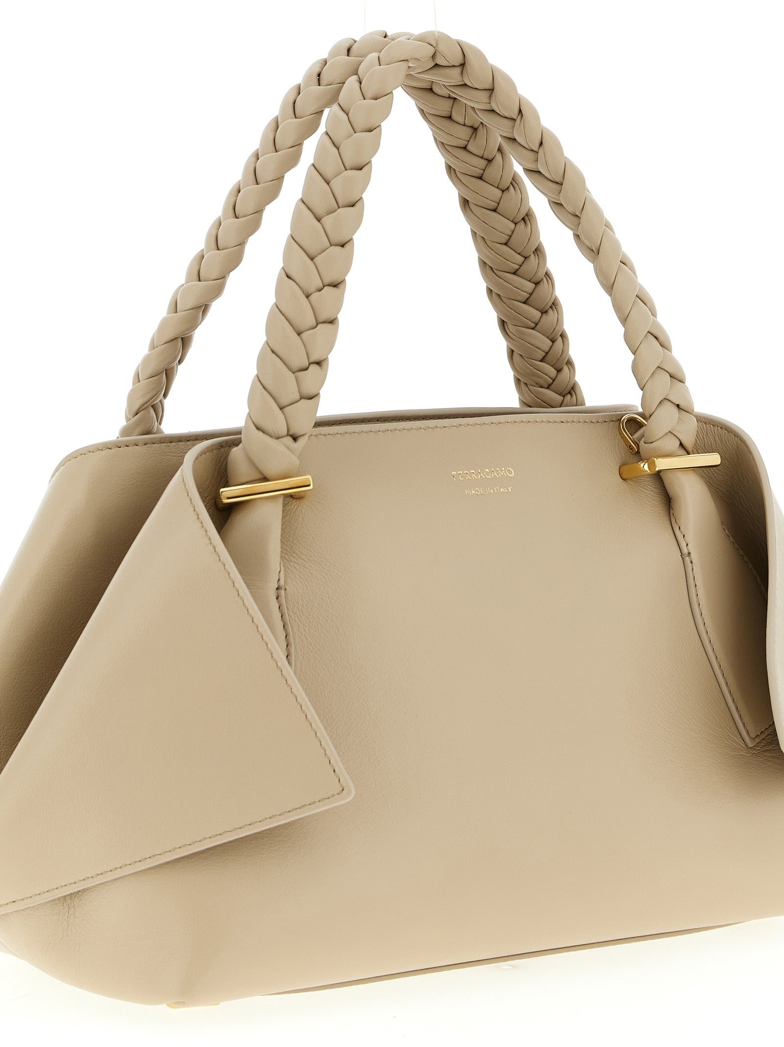 Ferragamo Gray Calfskin Women's Handbag