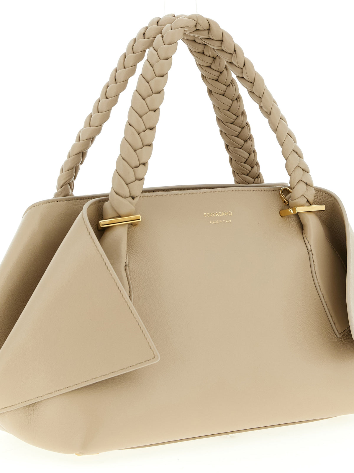 Ferragamo Gray Calfskin Women's Handbag