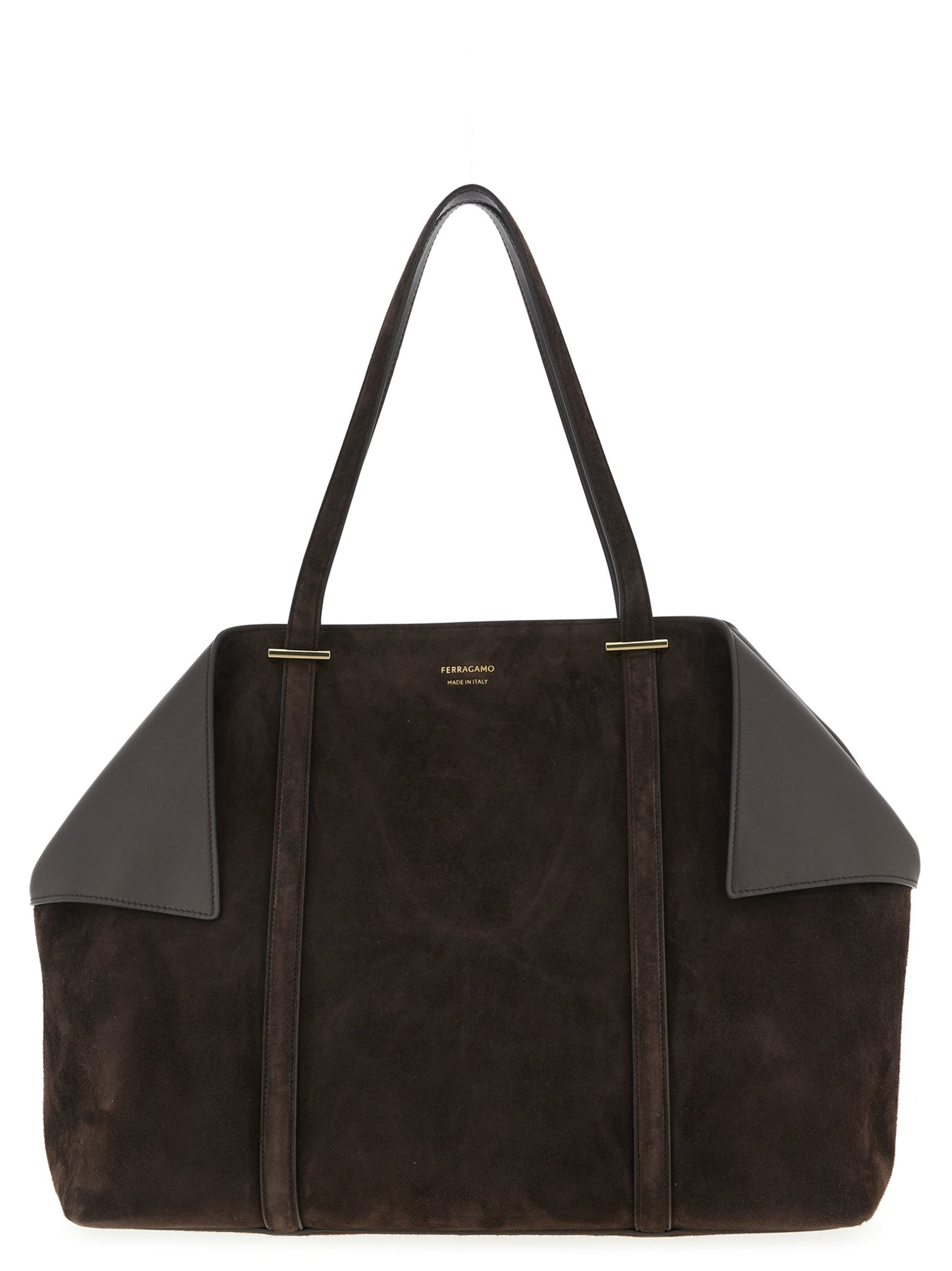 Ferragamo Brown Goatskin Shoulder Women's Bag