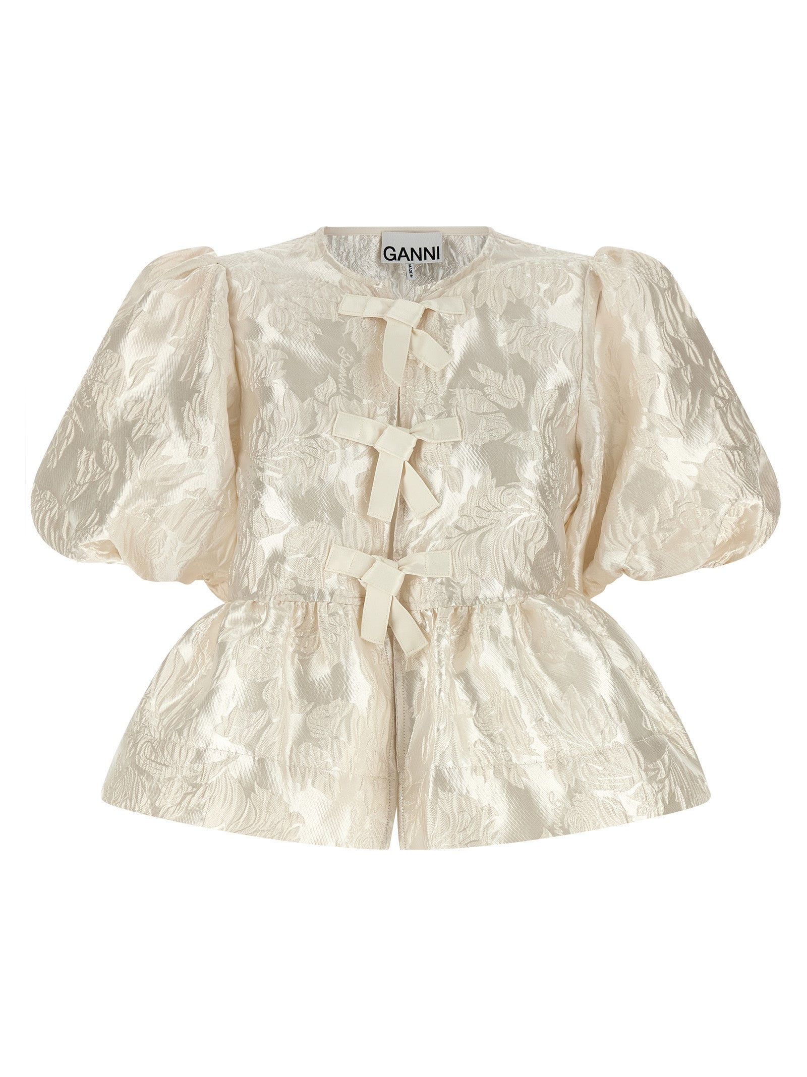 Ganni White Polyester Women's Blouse