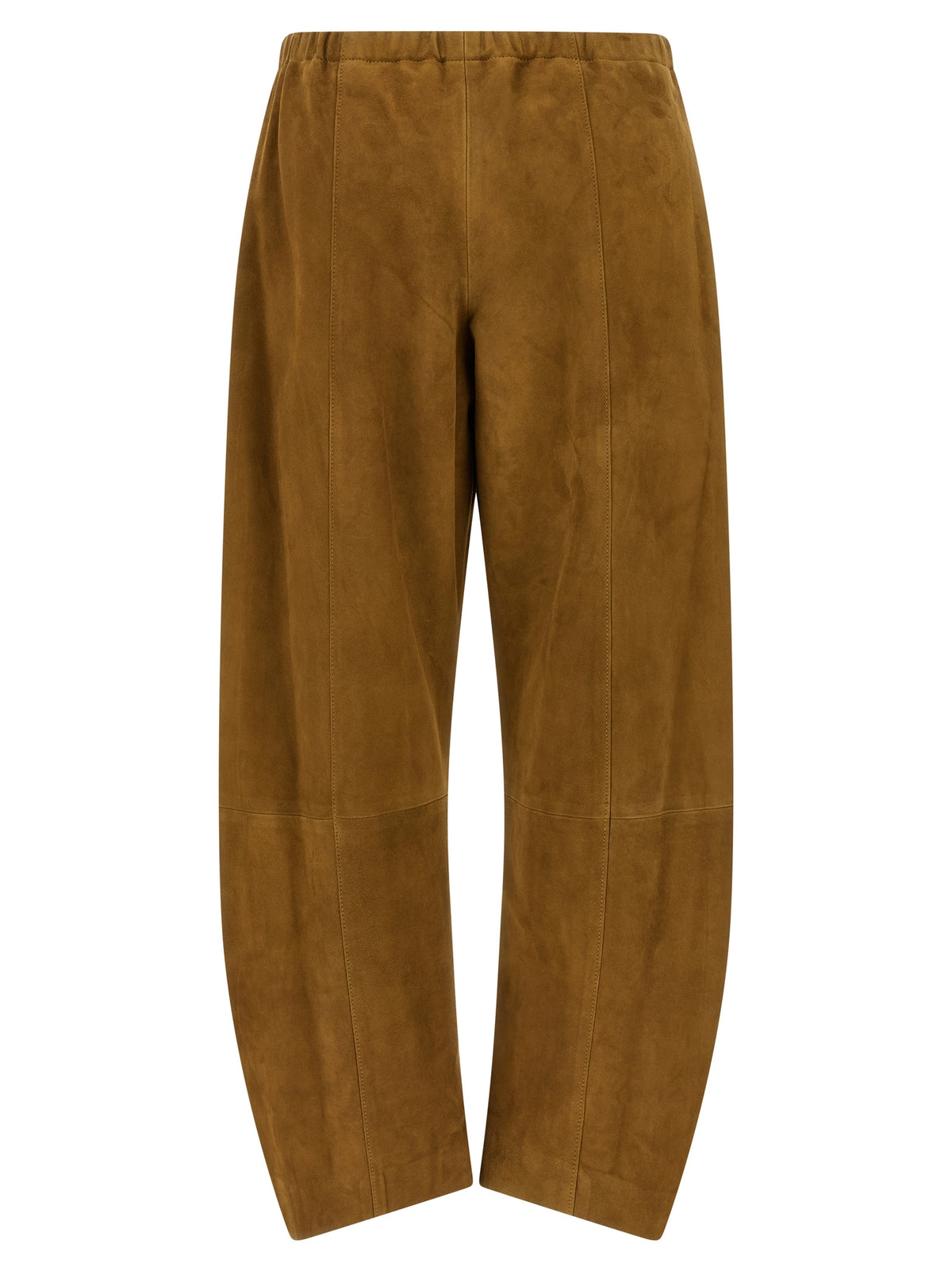 Khaite Brown Leather Women's Pants
