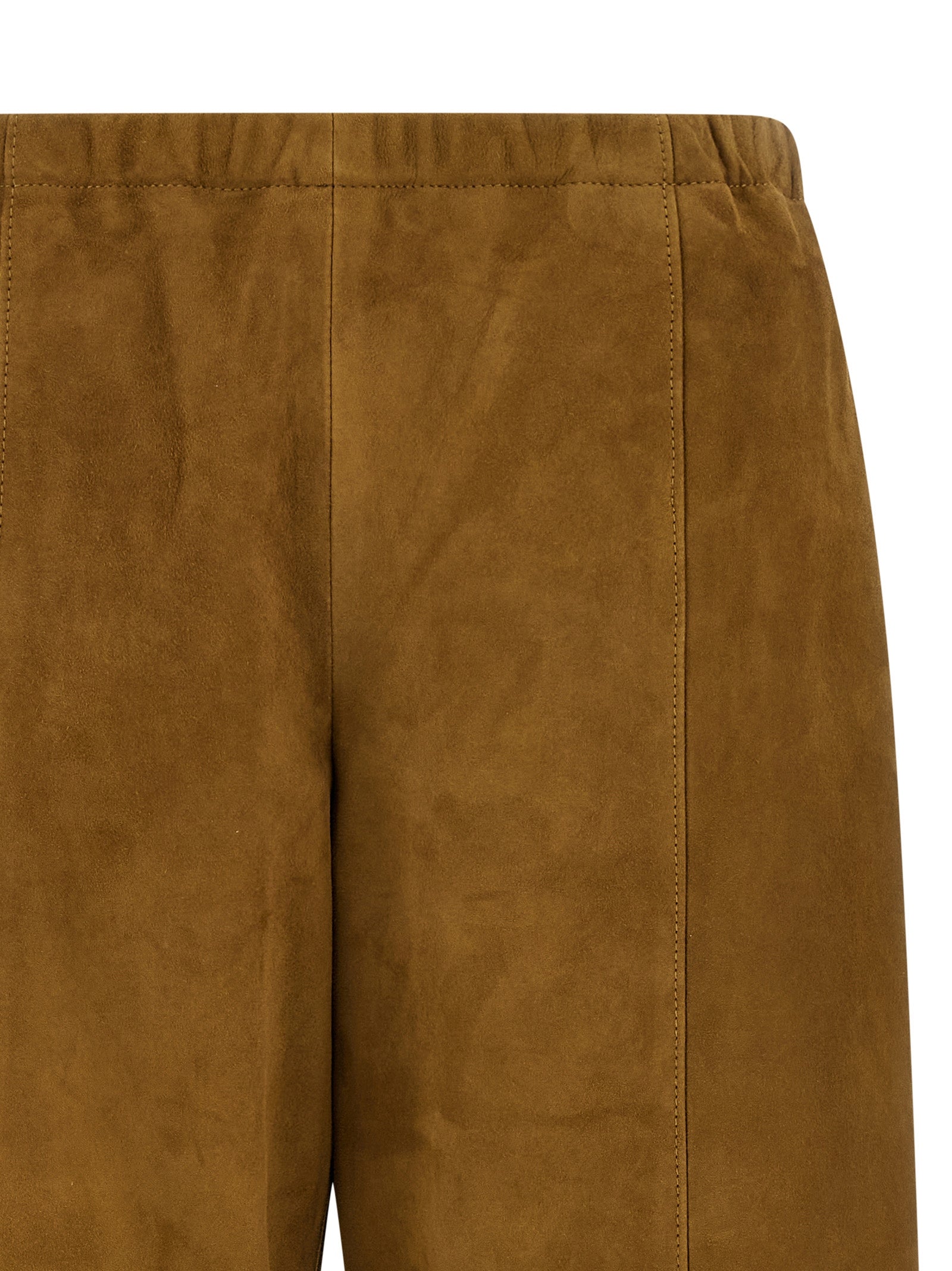 Khaite Brown Leather Women's Pants