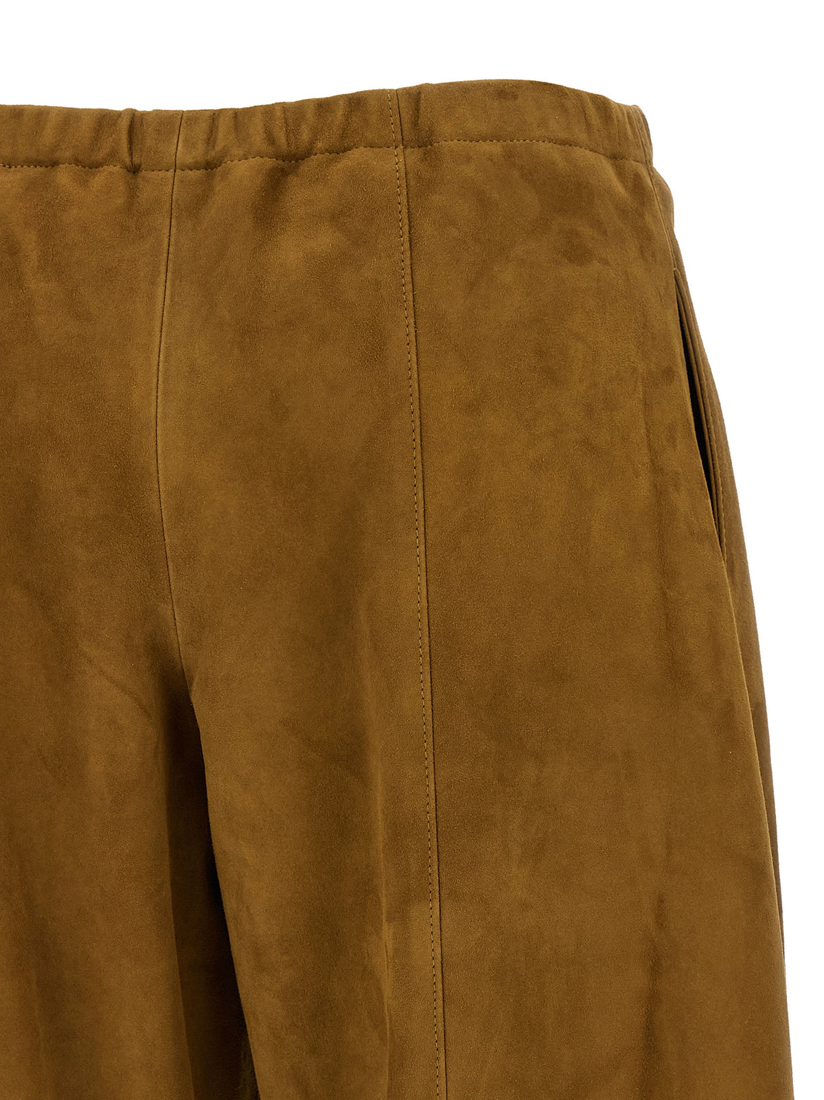 Khaite Brown Leather Women's Pants