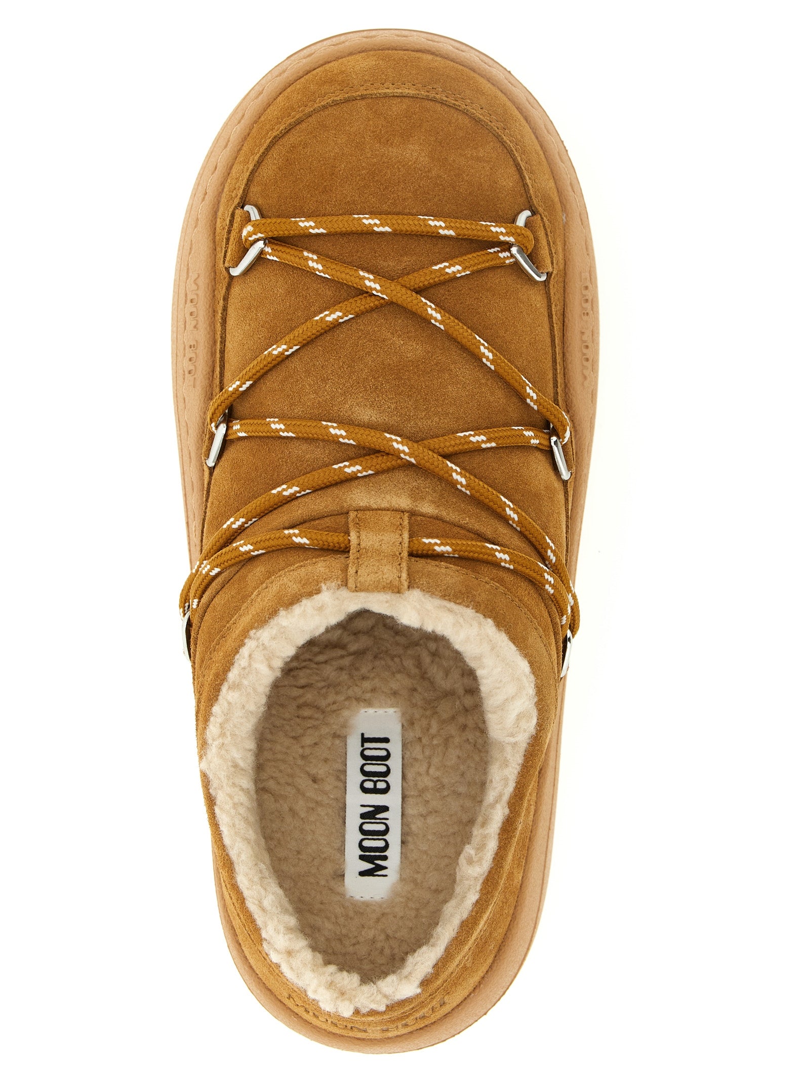 Moon Boot Brown Suede Leather Women's Mules
