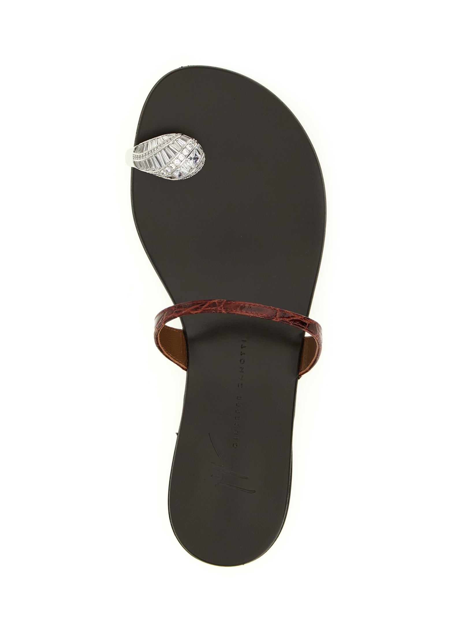 Giuseppe Zanotti Brown Calfskin Women's Slides