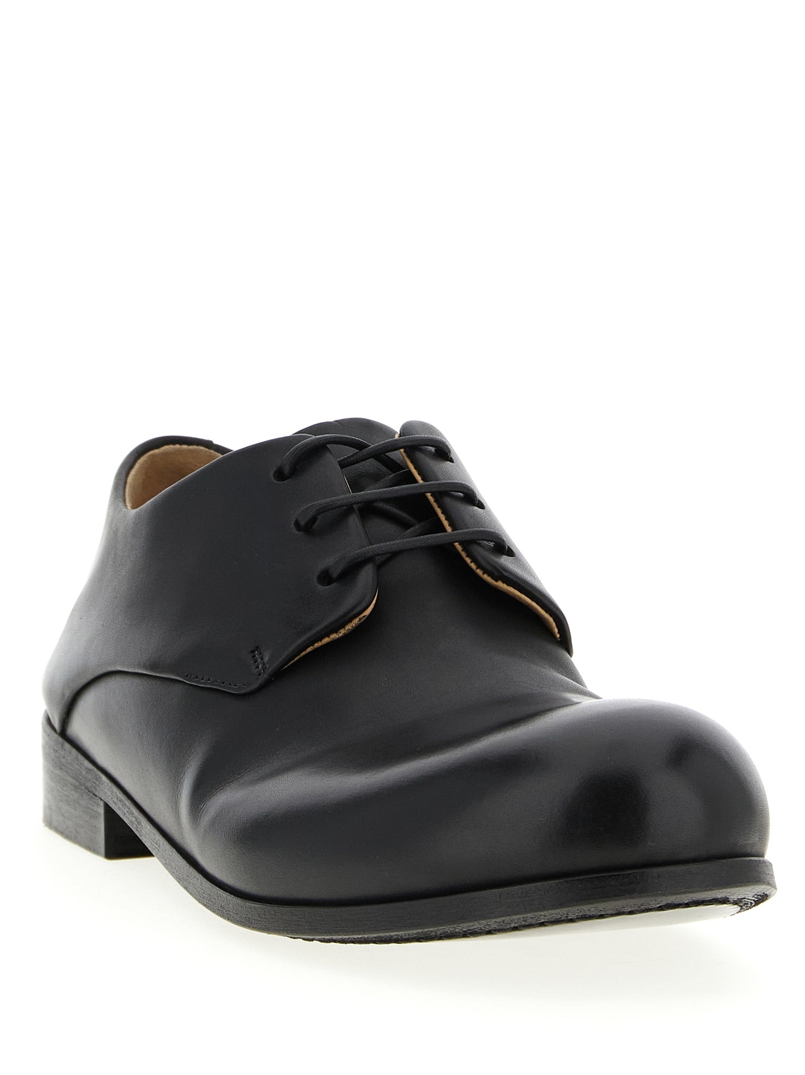 Marsell Black Calfskin Oxfords And Men's Derbies