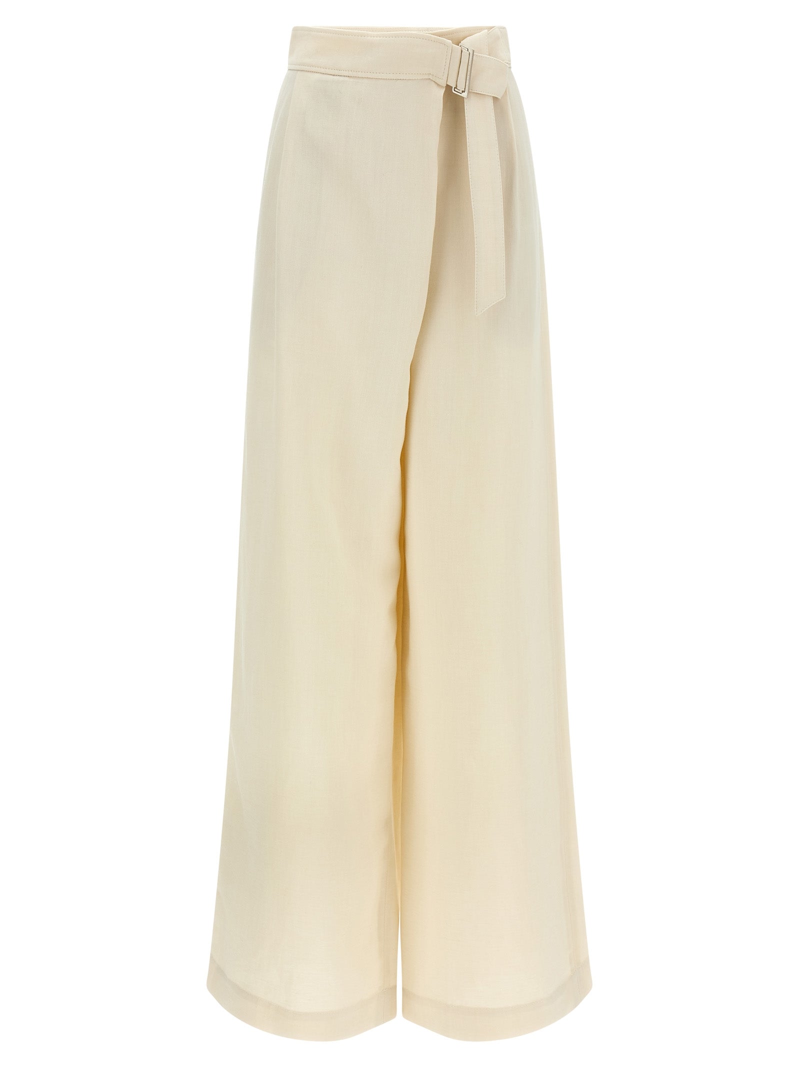 Brunello Cucinelli White Viscose Casual Women's Pants