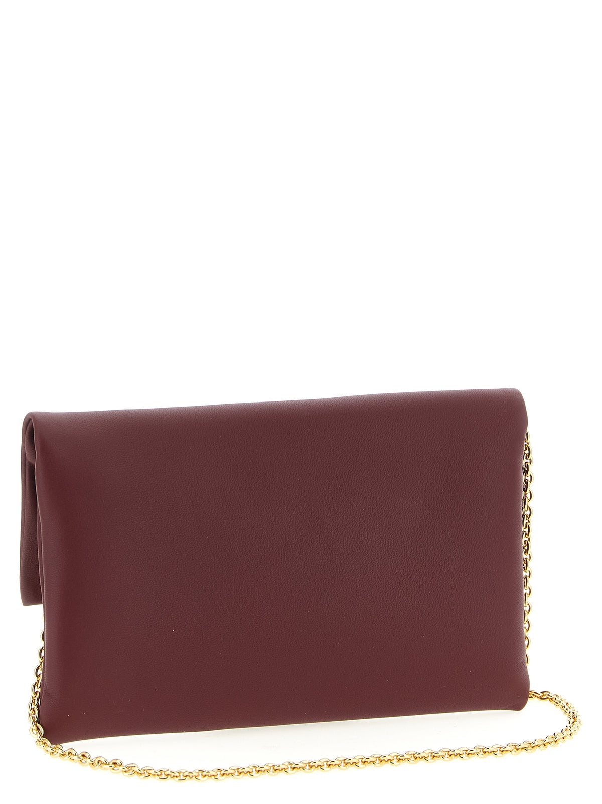 Fendi Bordeaux Lamb Leather Clutch Women's Bag